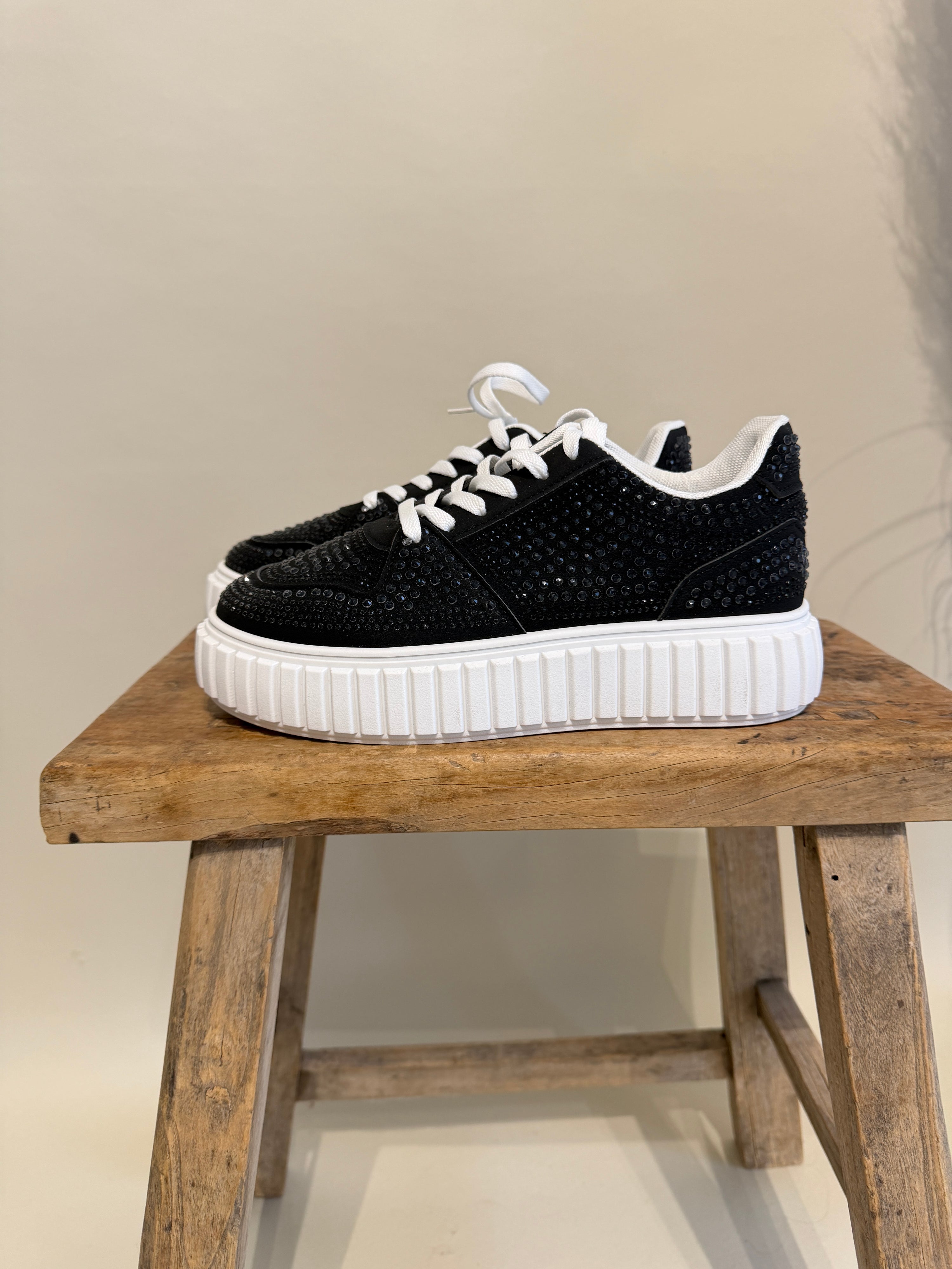 Sneaker in Schwarz Glitzer