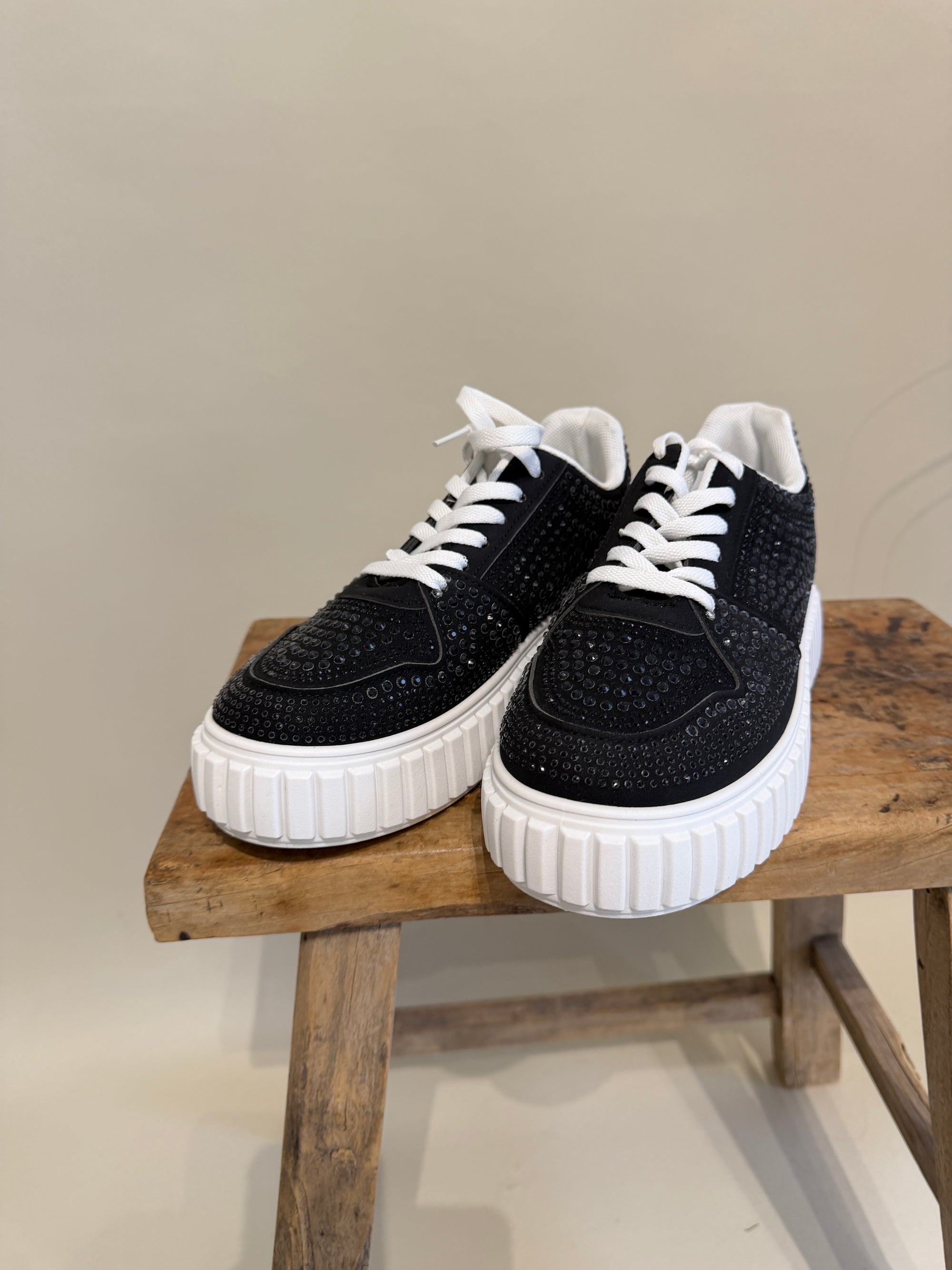Sneaker in Schwarz Glitzer