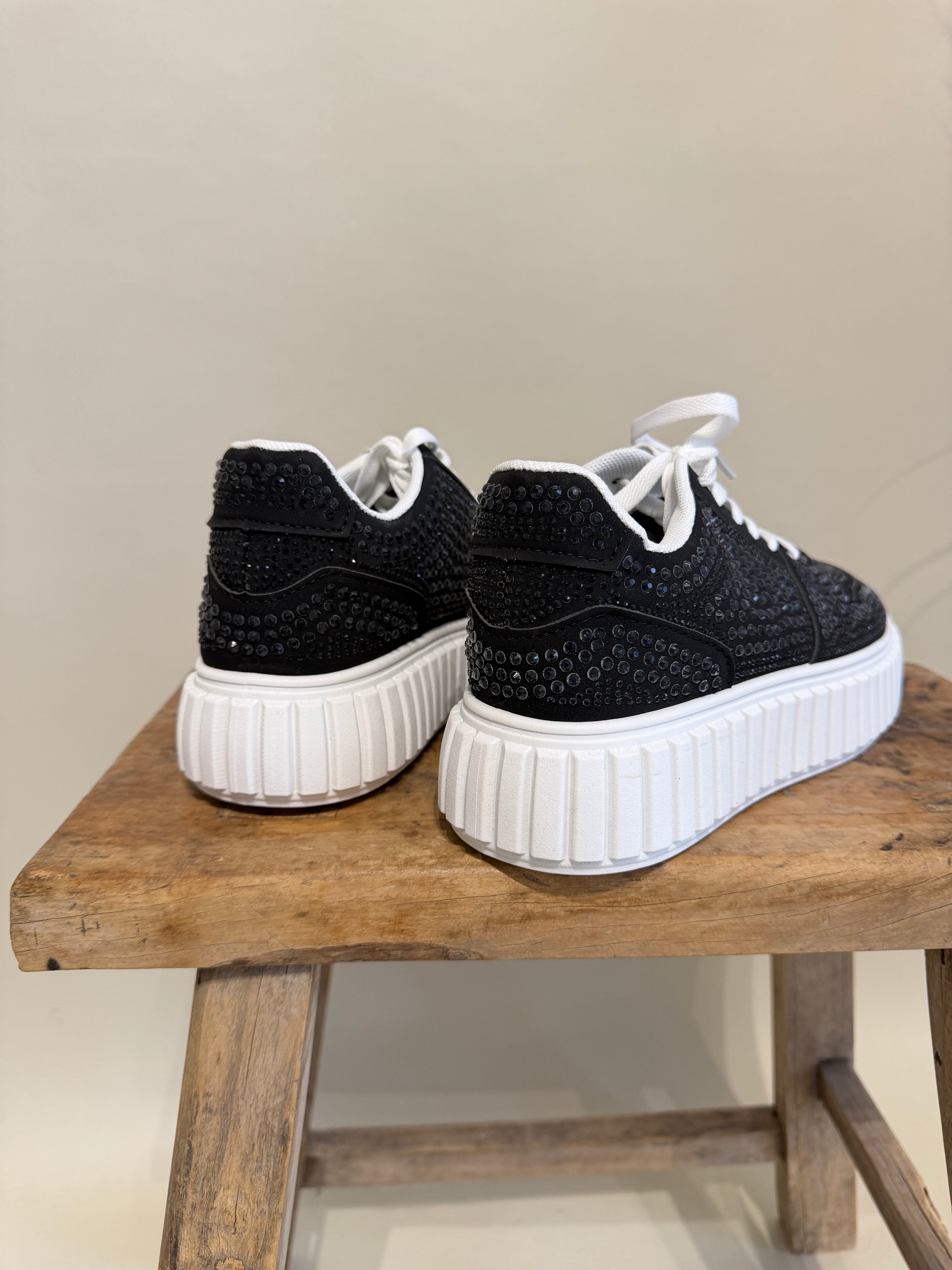 Sneaker in Schwarz Glitzer