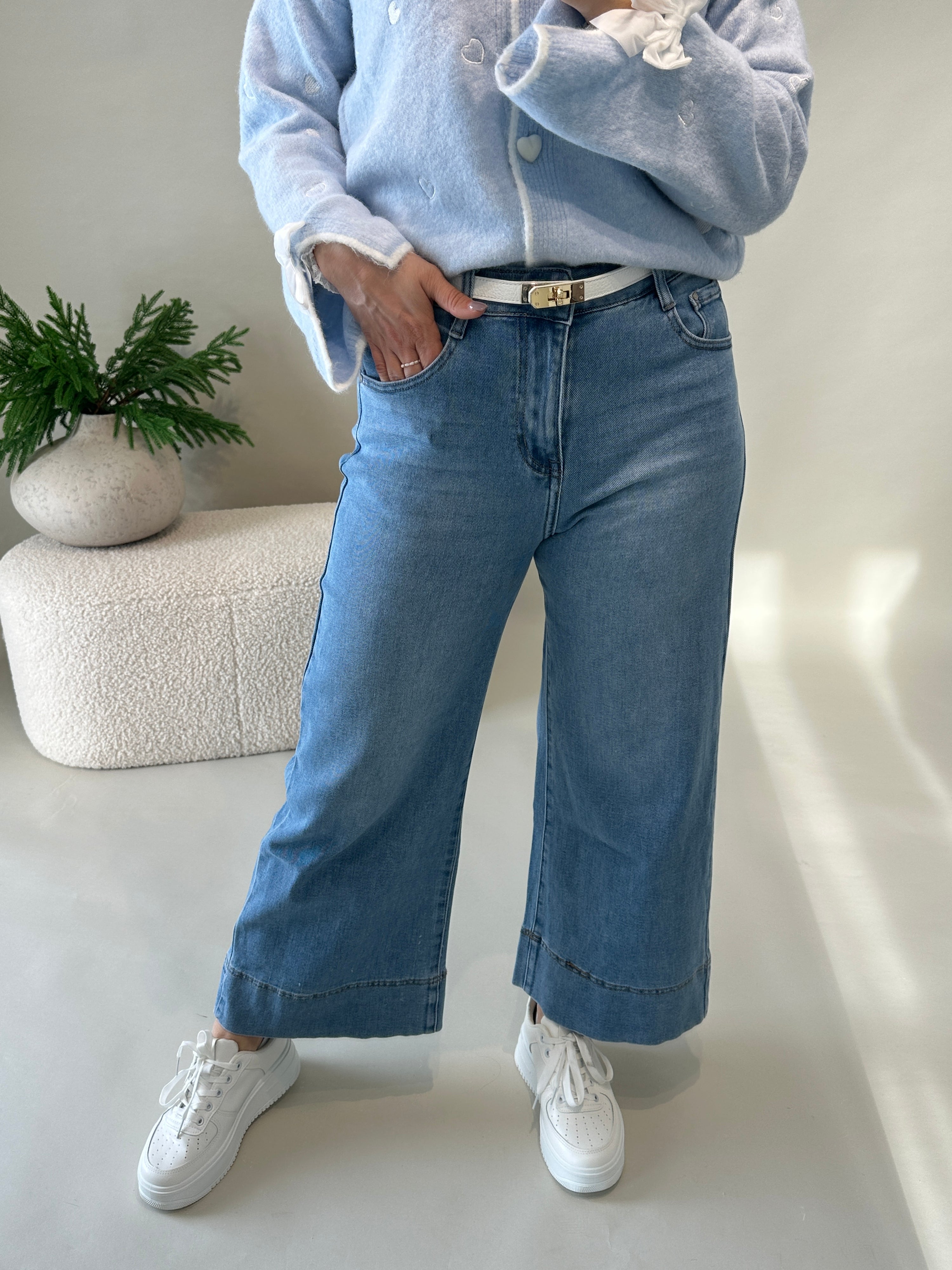 Jeans mit weitem Bein