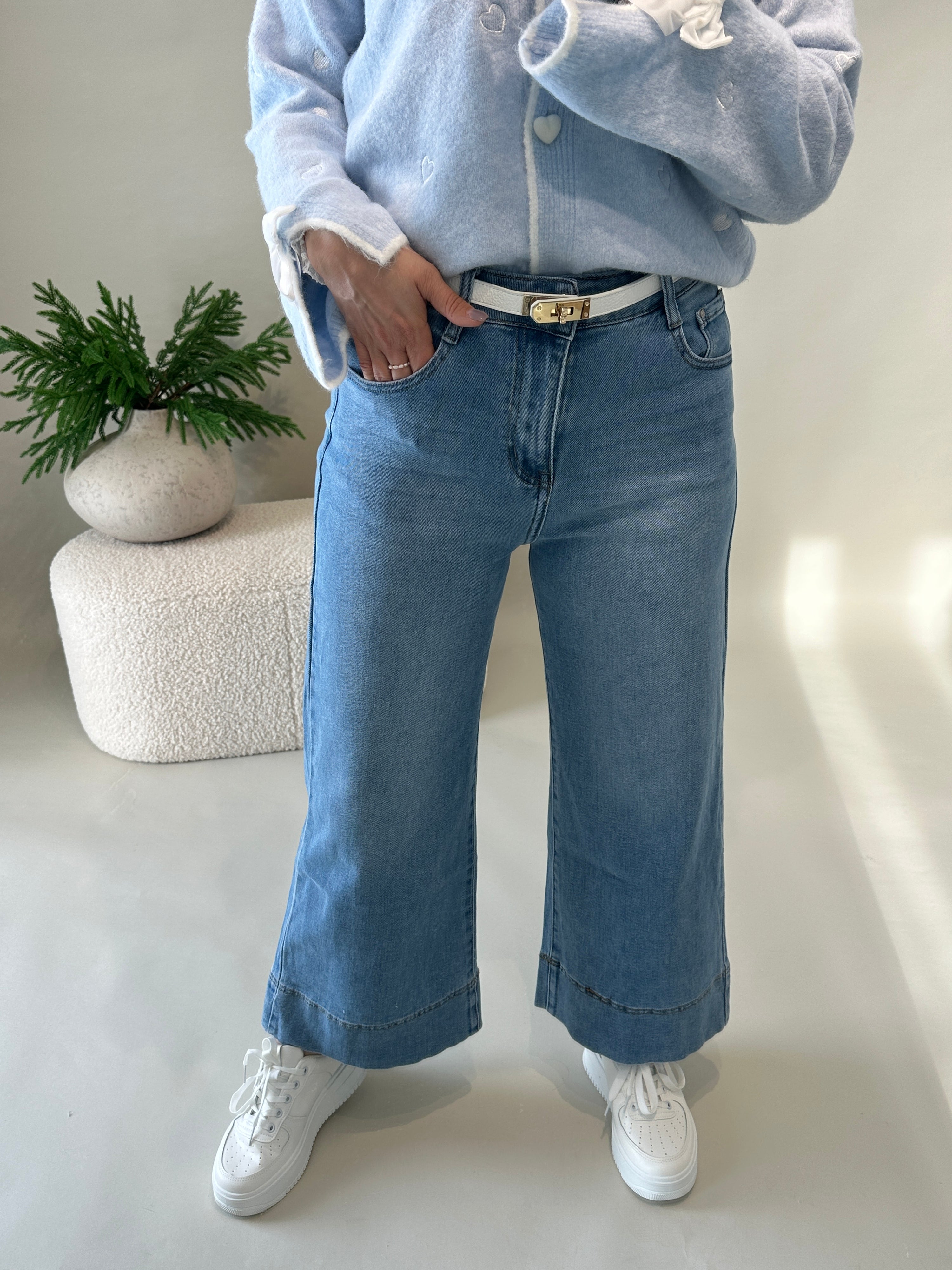 Jeans mit weitem Bein