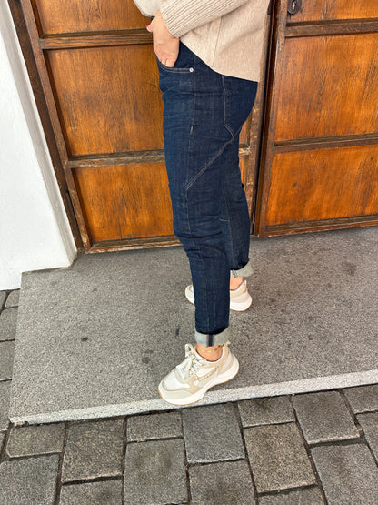 Jeans mit Aufdruck Nummer 5 (Beige)