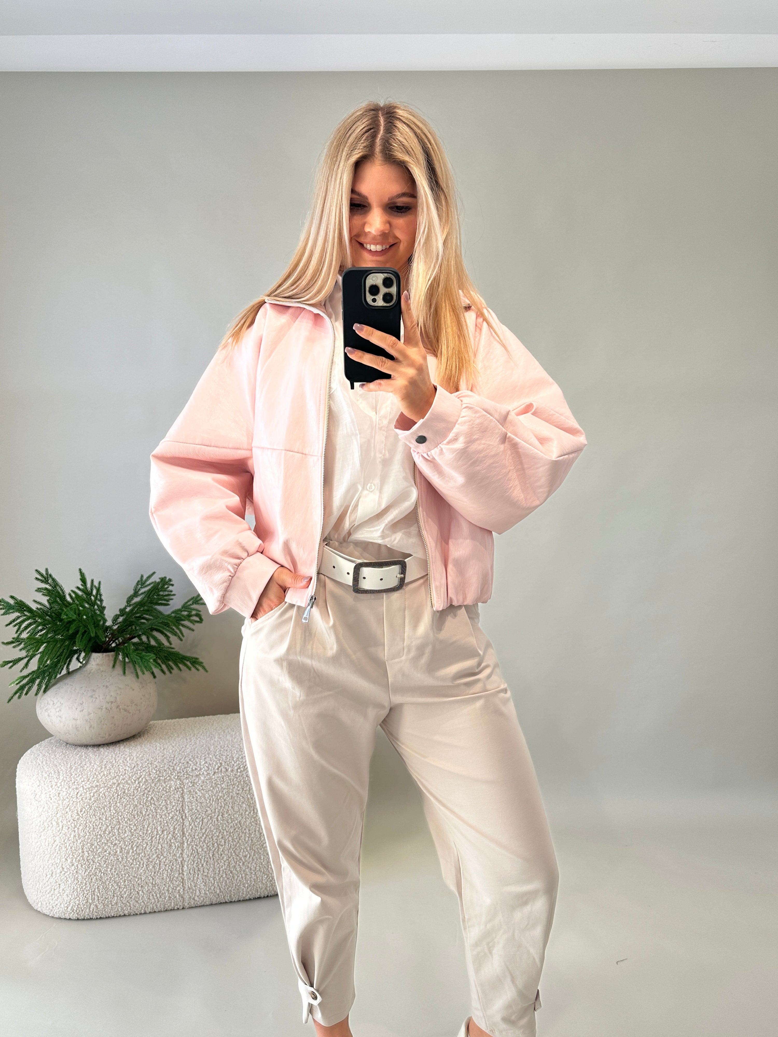 Kunstlederjacke in Rosa
