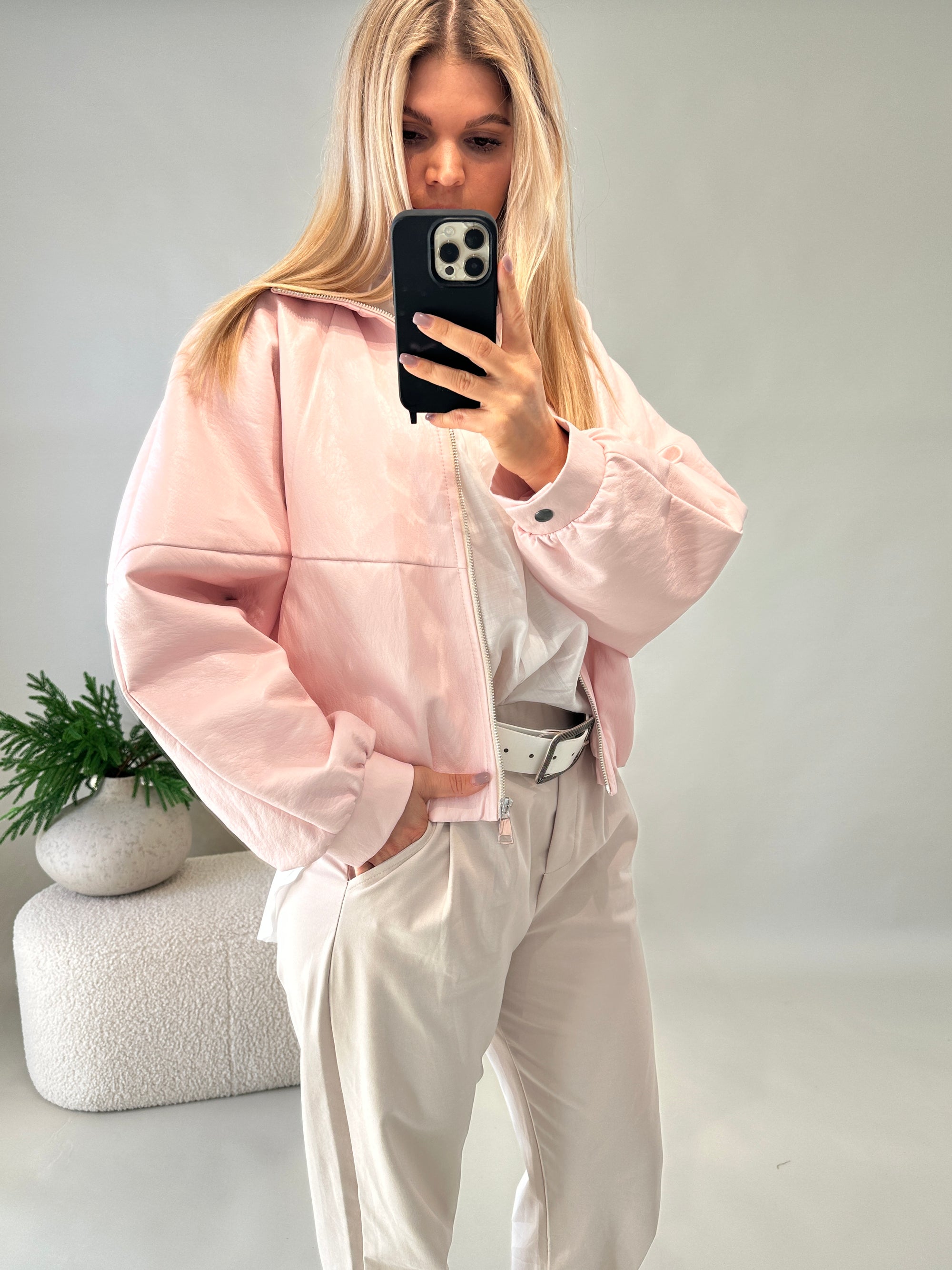 Kunstlederjacke in Rosa