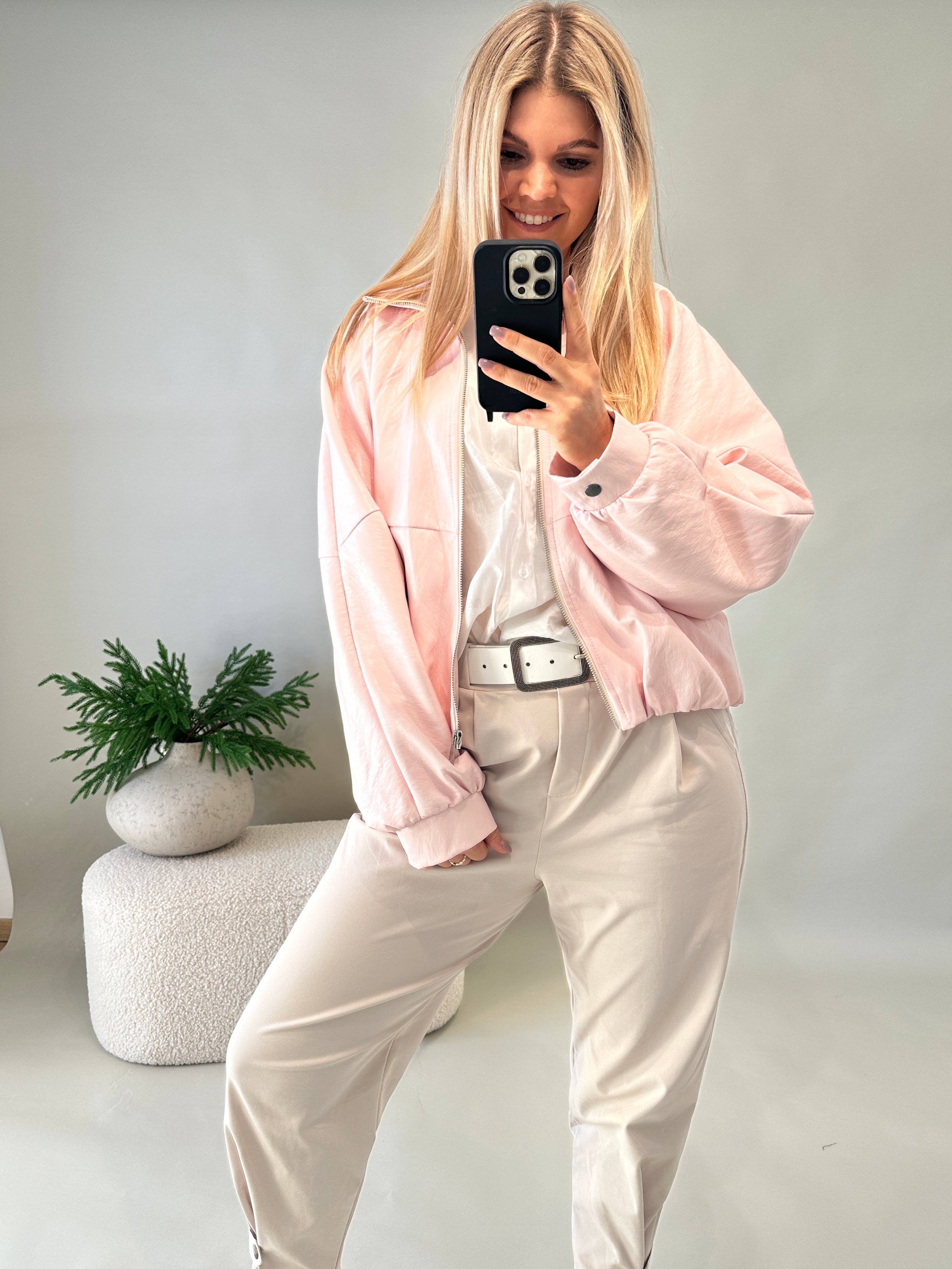 Kunstlederjacke in Rosa