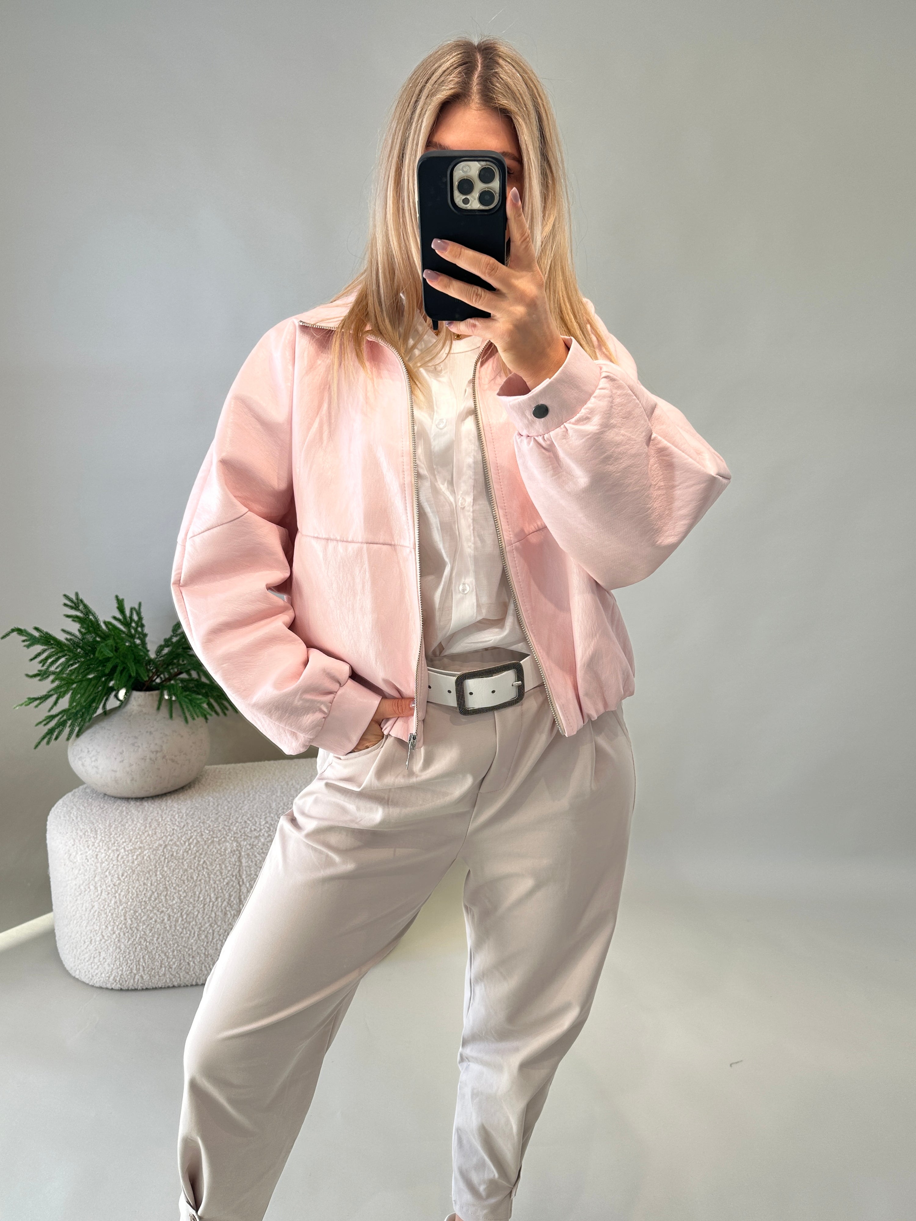 Kunstlederjacke in Rosa