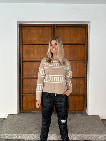 Pullover in Beige/Wollweiß MuMu