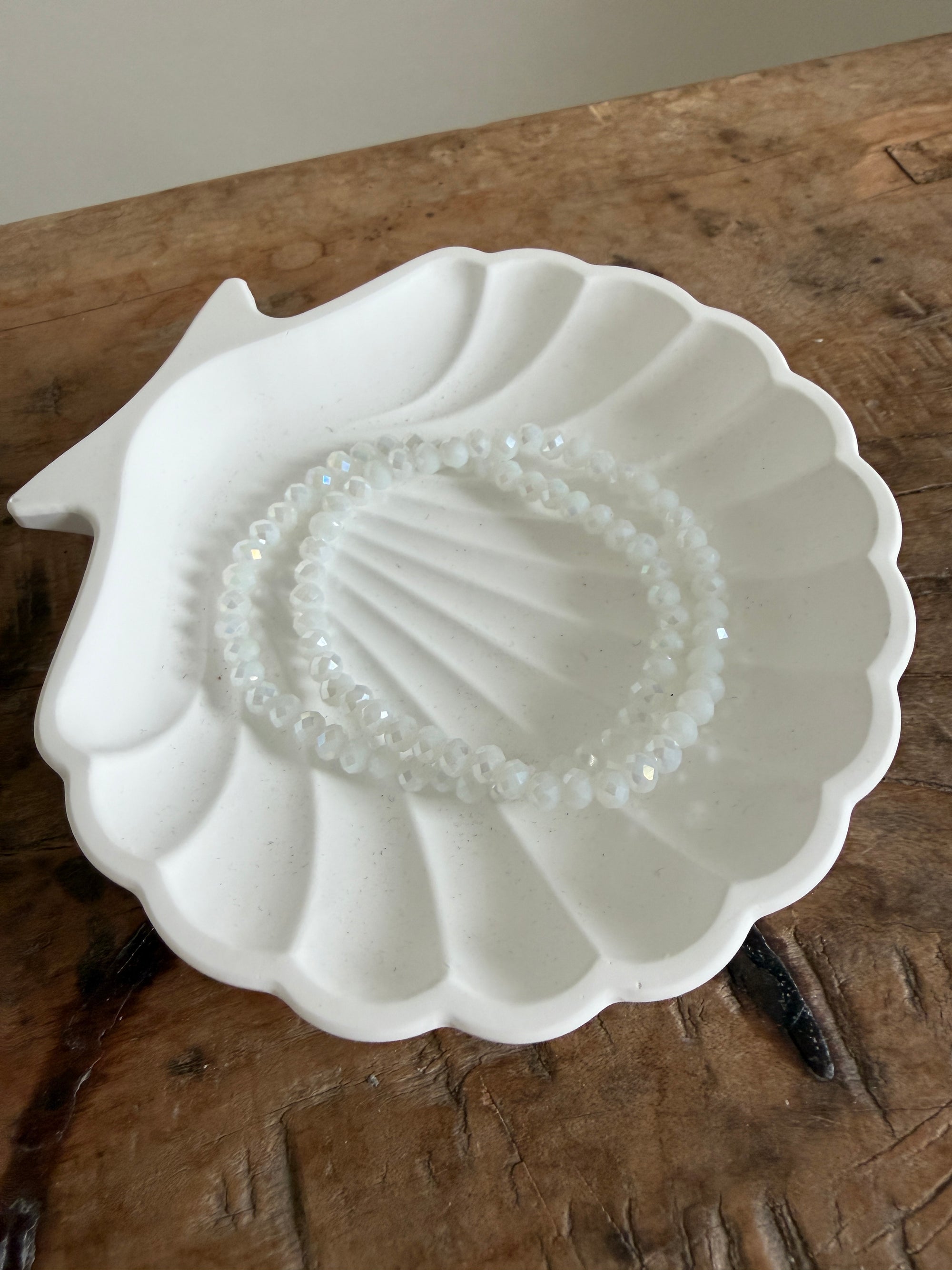 Armband in Weiß mit Glitzersteine