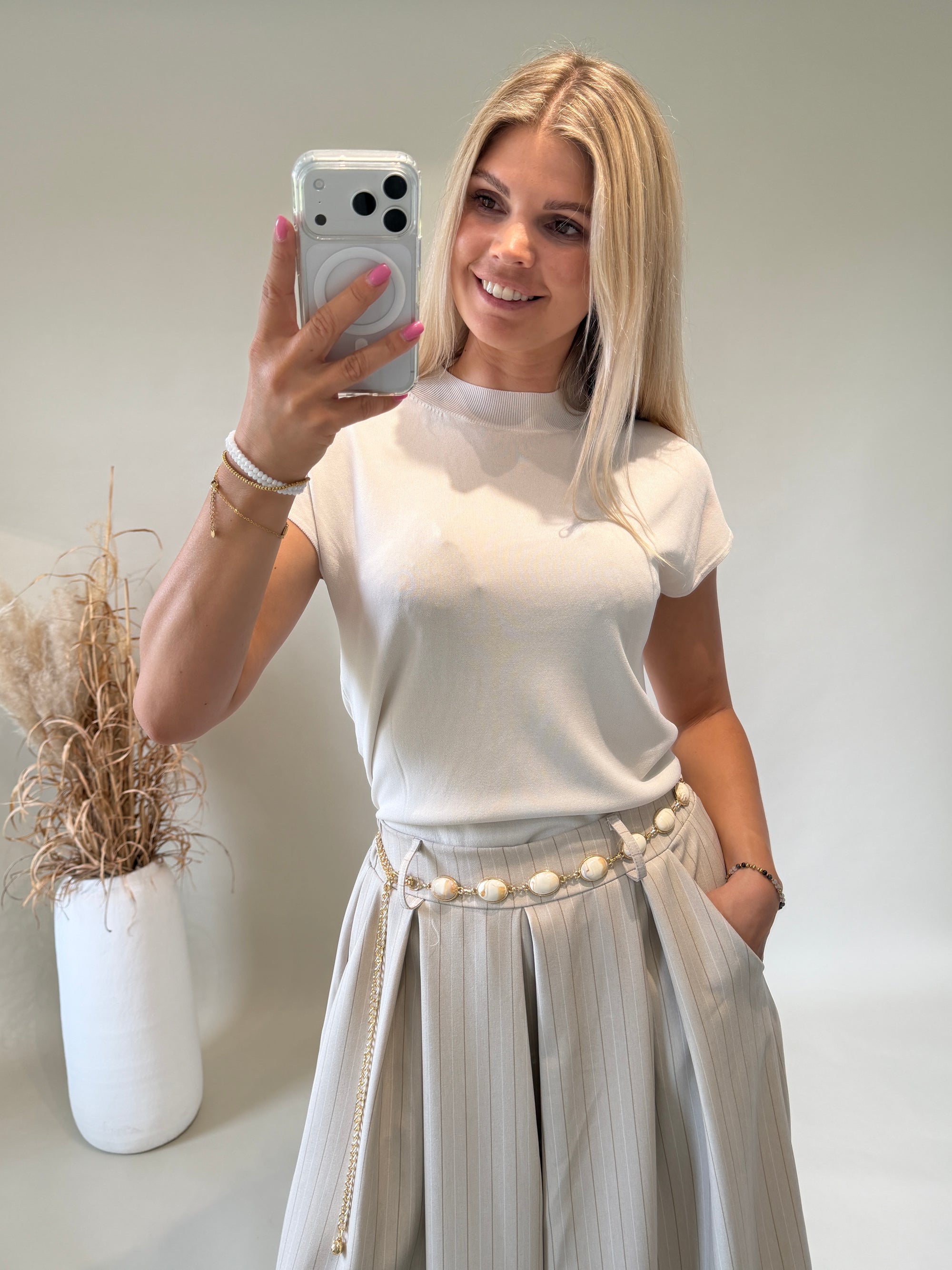 Pullover in Beige ( kurzarm )