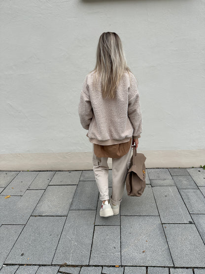 Jacke in Beige mit Streifen