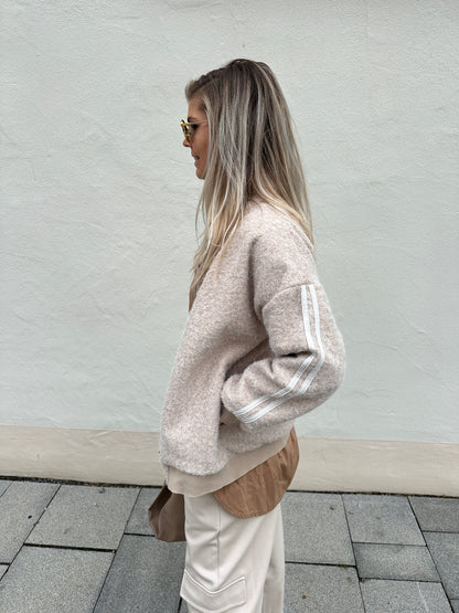 Jacke in Beige mit Streifen