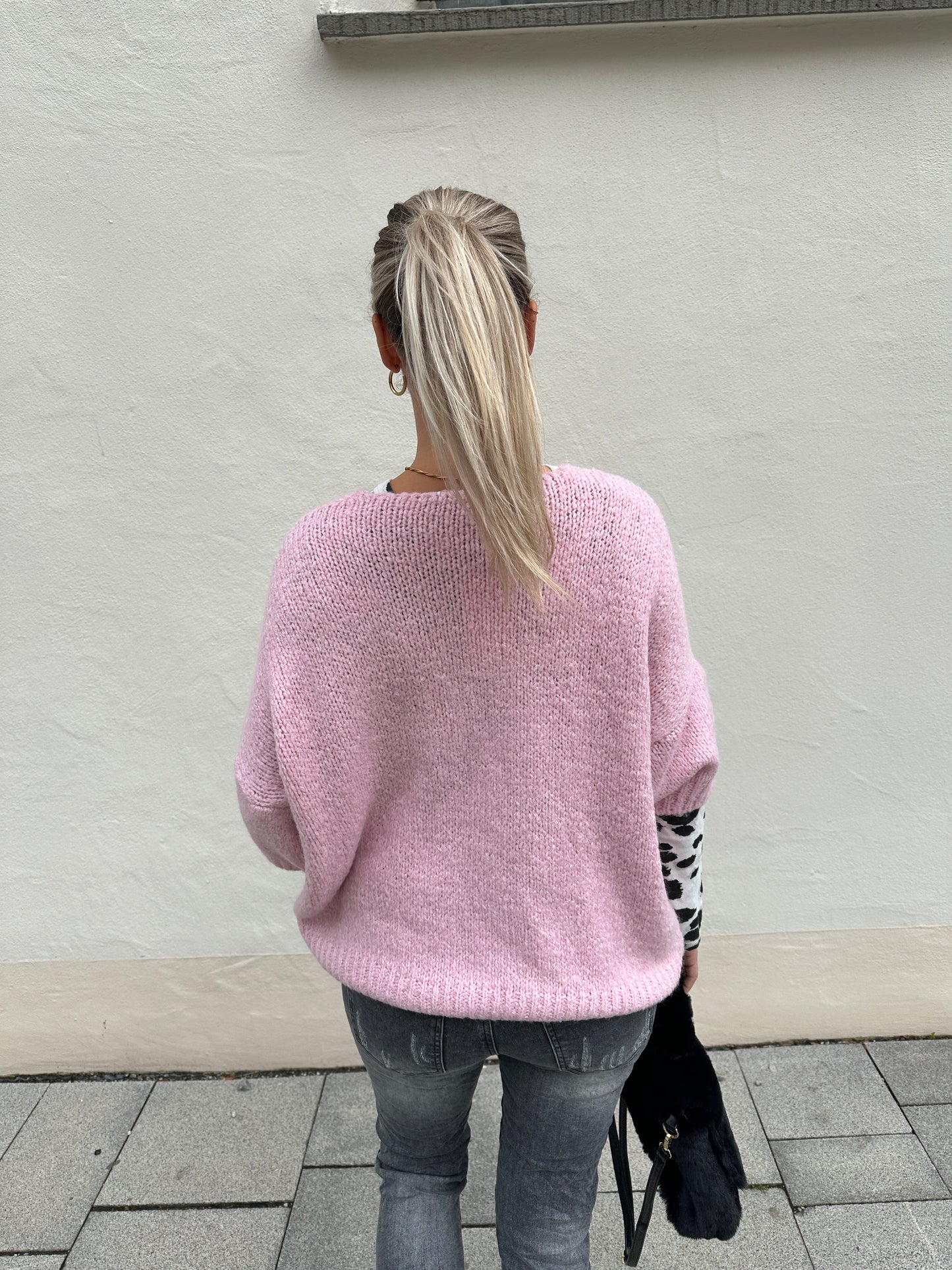 strickjacke in rosa