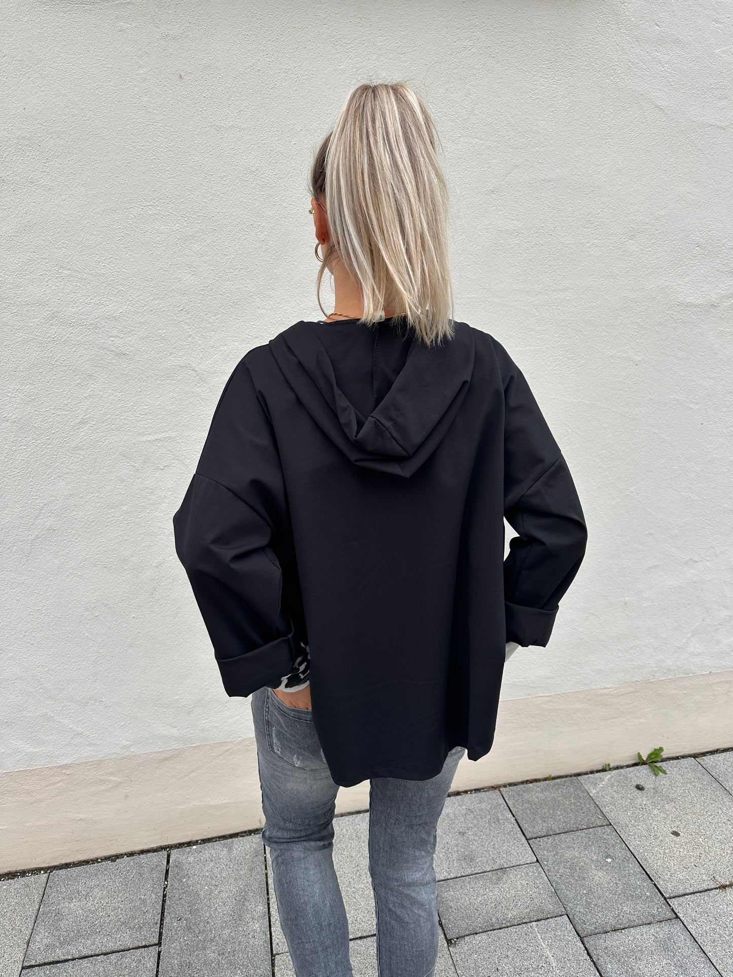 jacke in schwarz