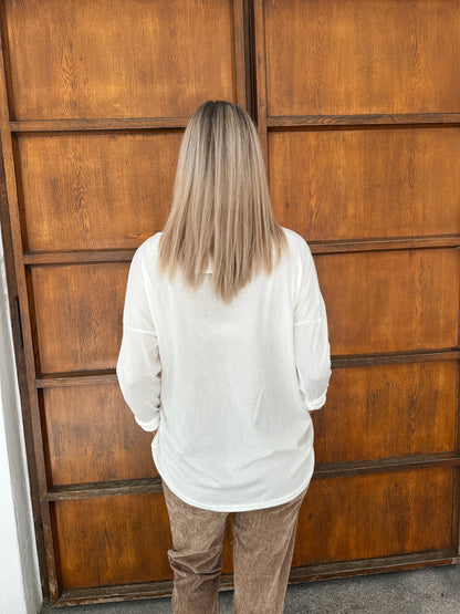 Shirt in zimt mit Ciao Aufdruck