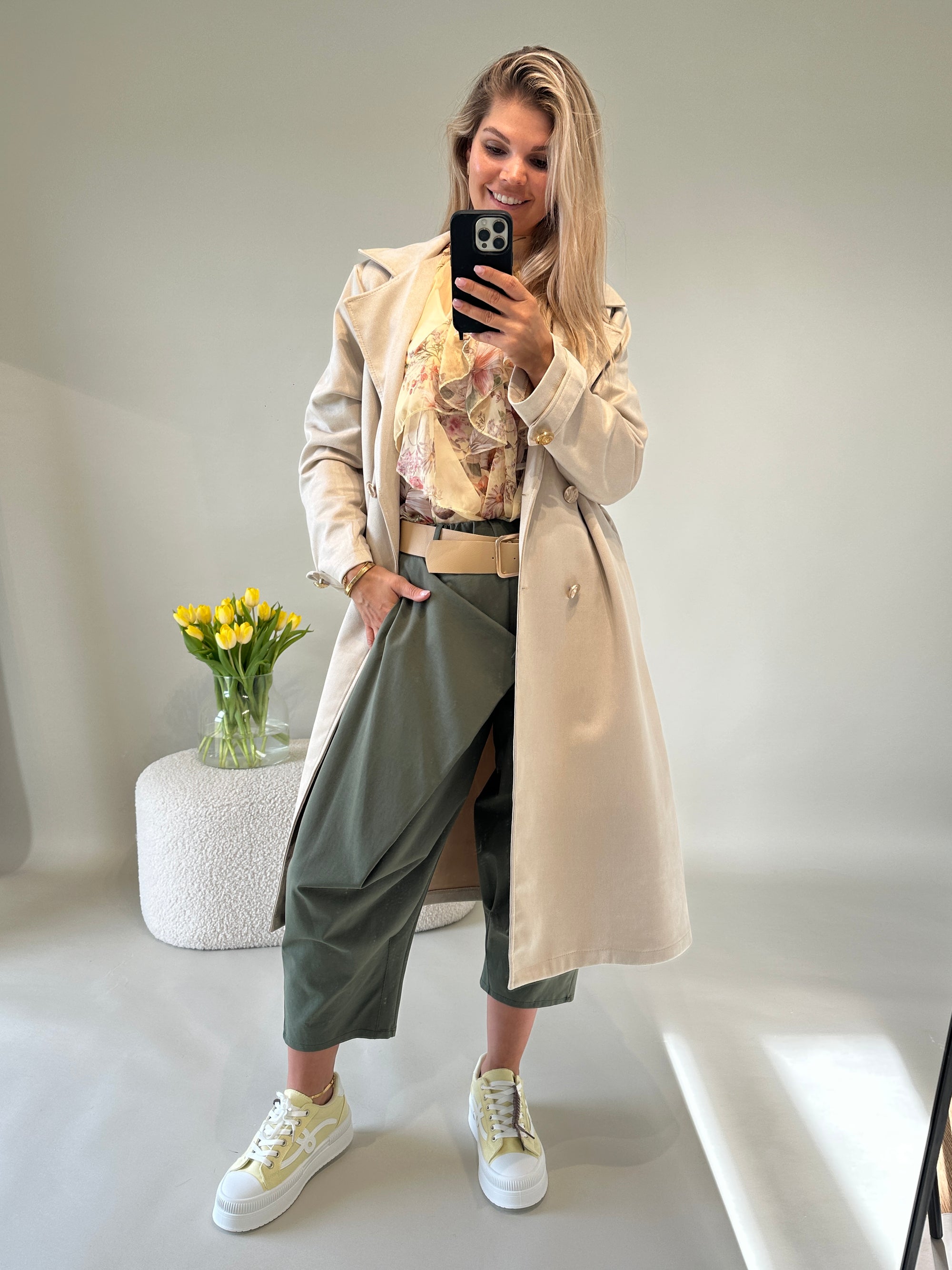 Baggyhose in Olivgrün