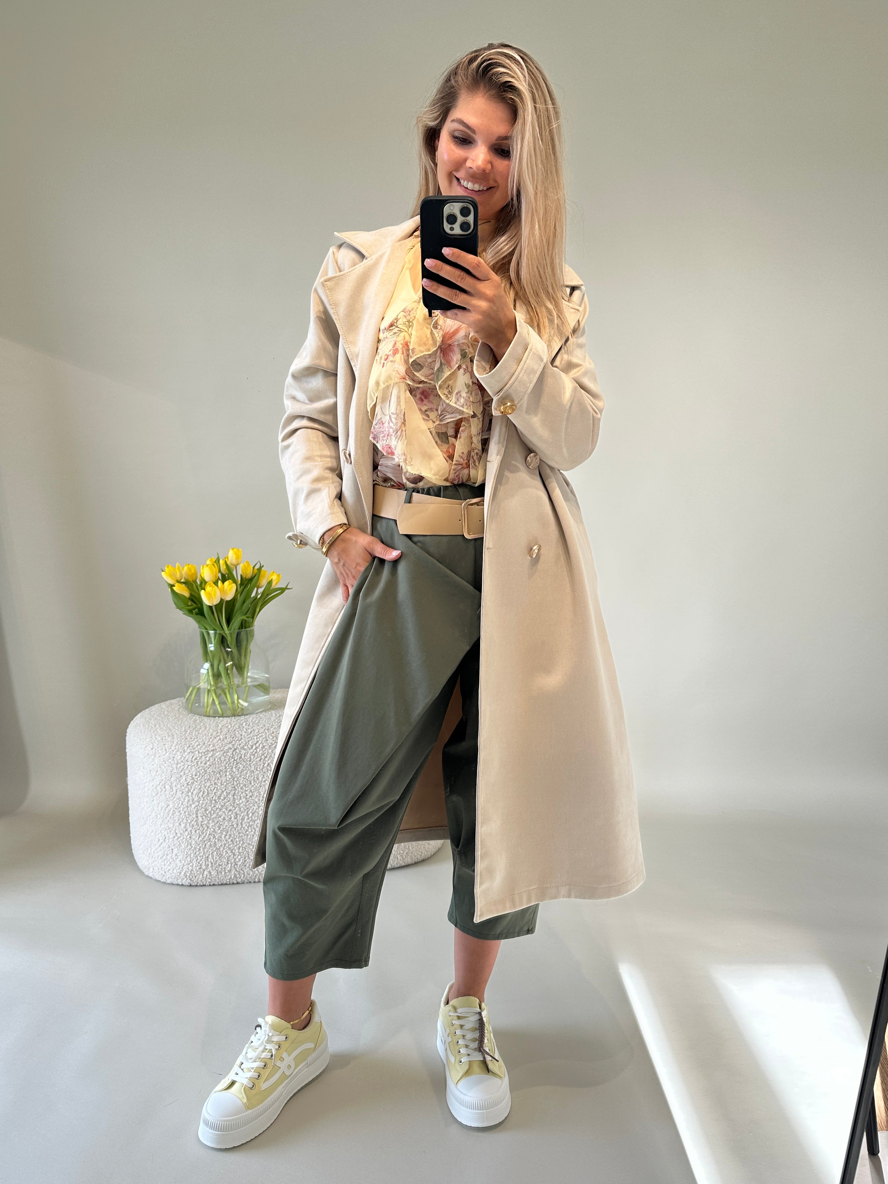 Baggyhose in Olivgrün