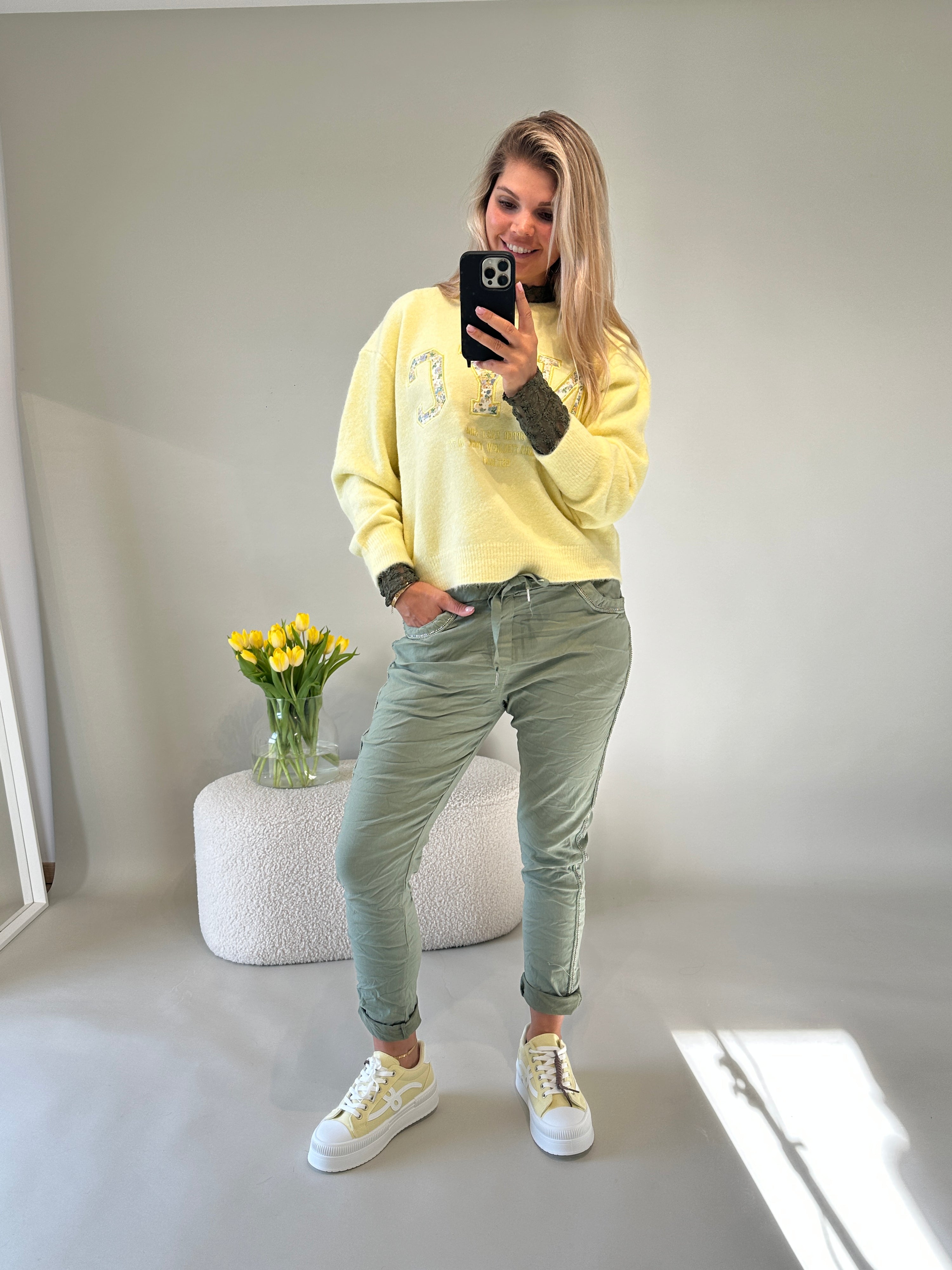 Sneaker in Zitronengelb/Weiß