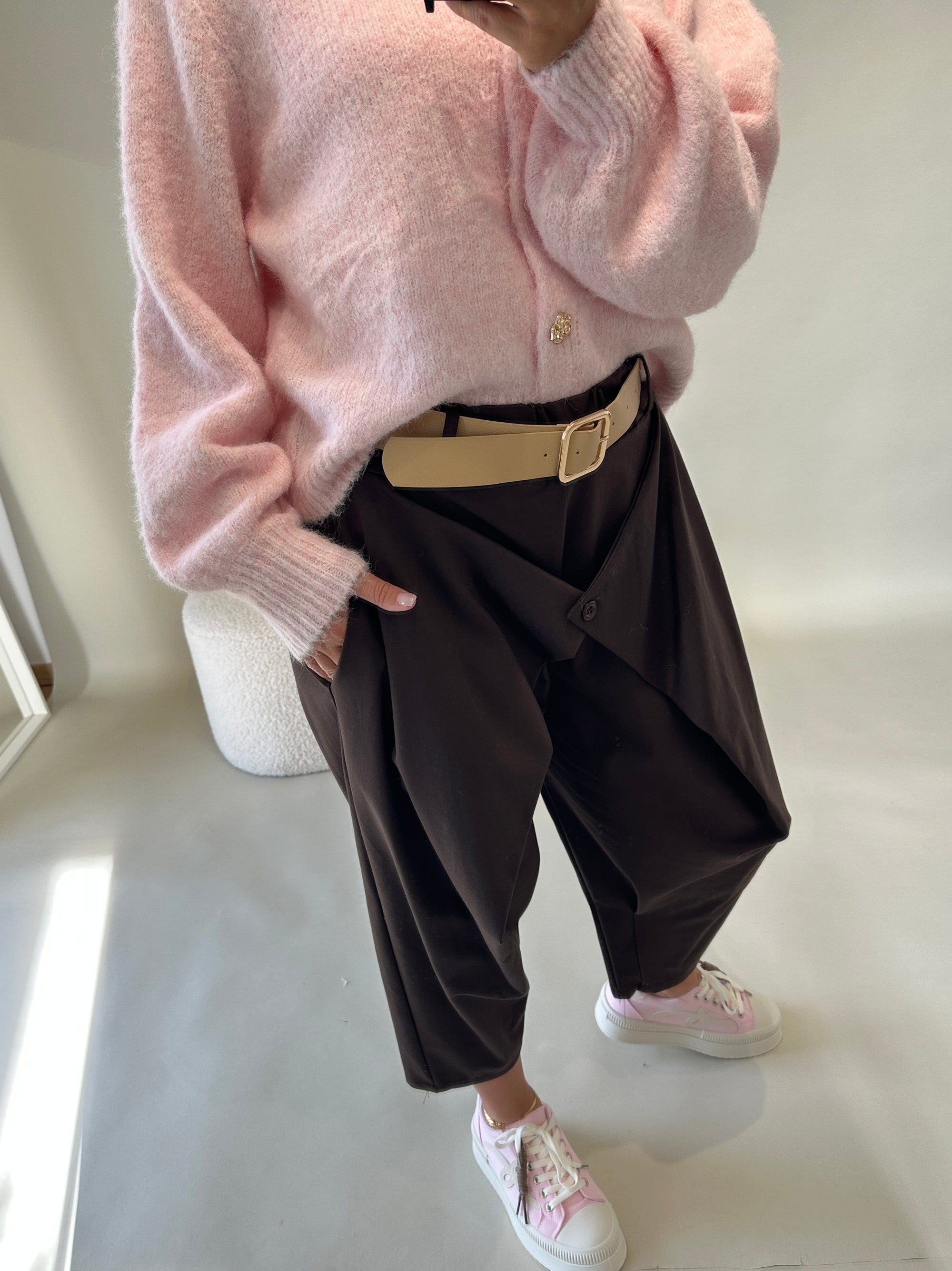 Baggyhose in Schokobraun