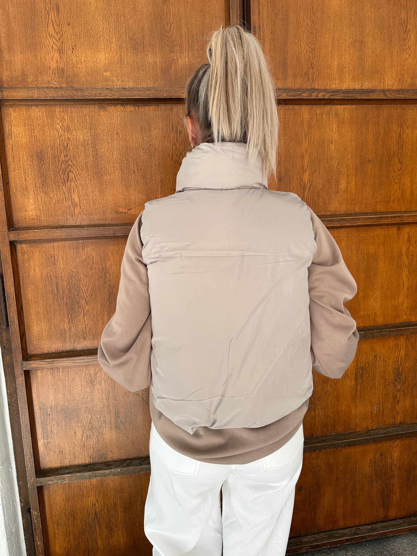 steppweste braun/taupe ( wendejacke)