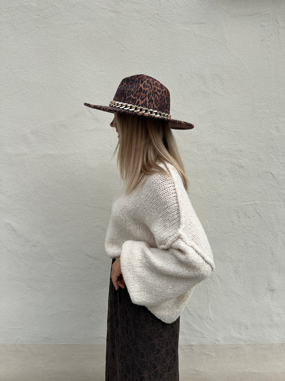 Pullover in Wollweiß (Oversize)