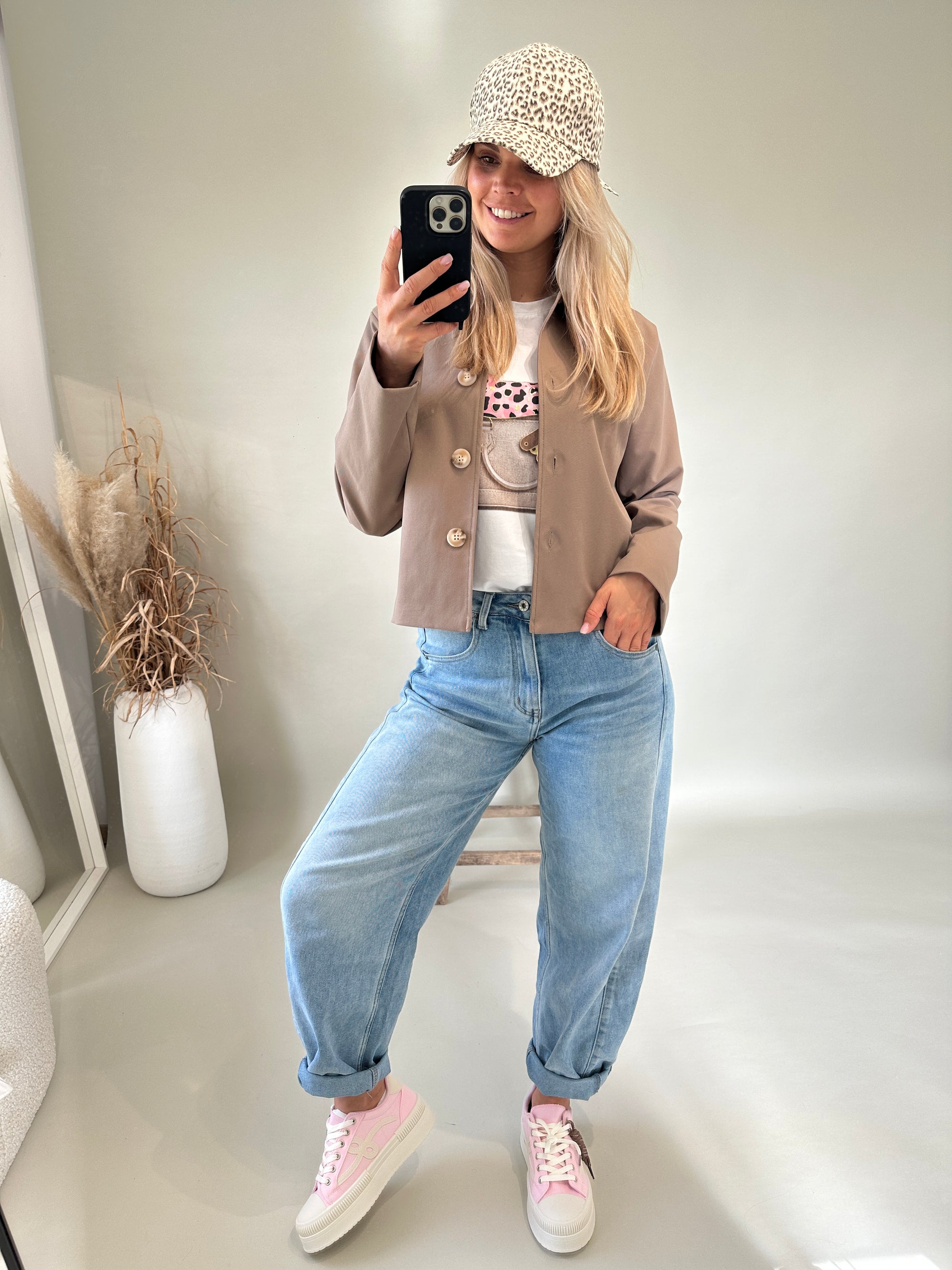 T-Shirt Hund in Rosa