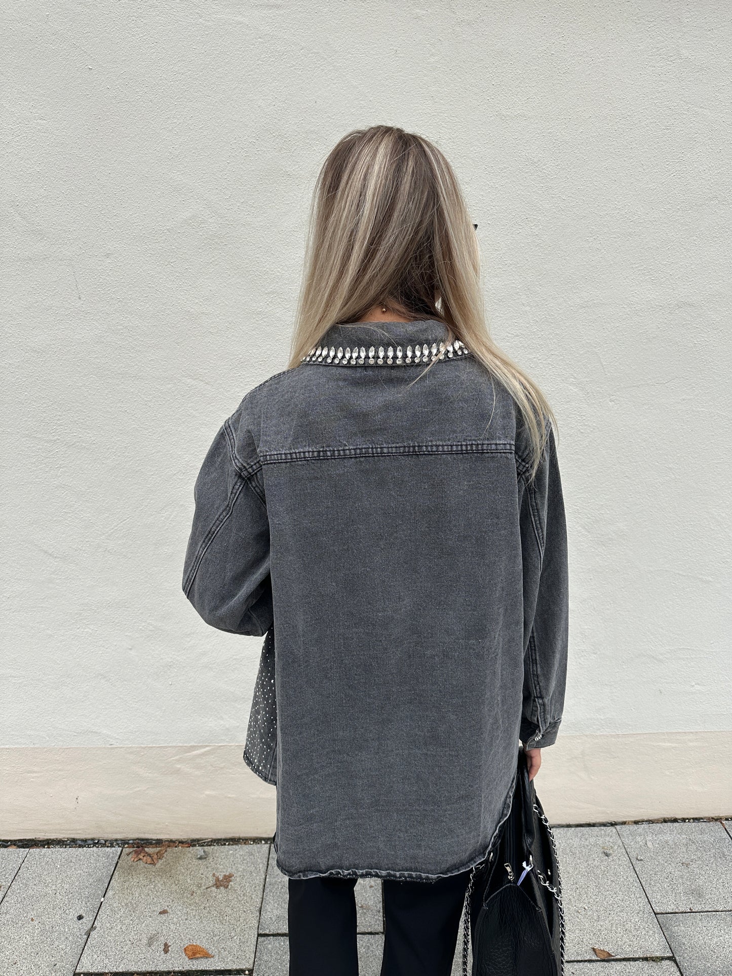 jeansbluse / jacke  in grau