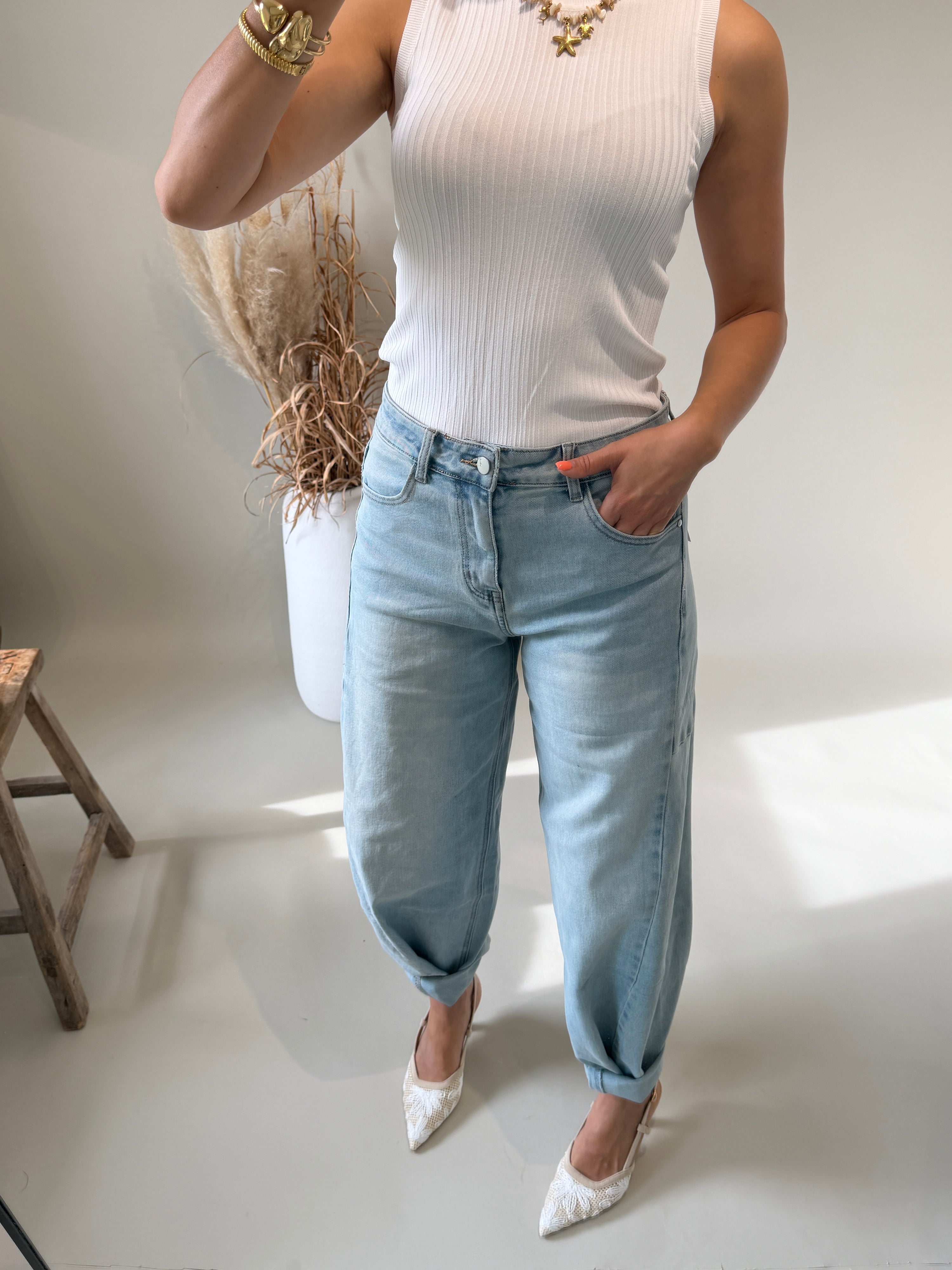 Jeans ( Ballon )  Helle Auswaschung