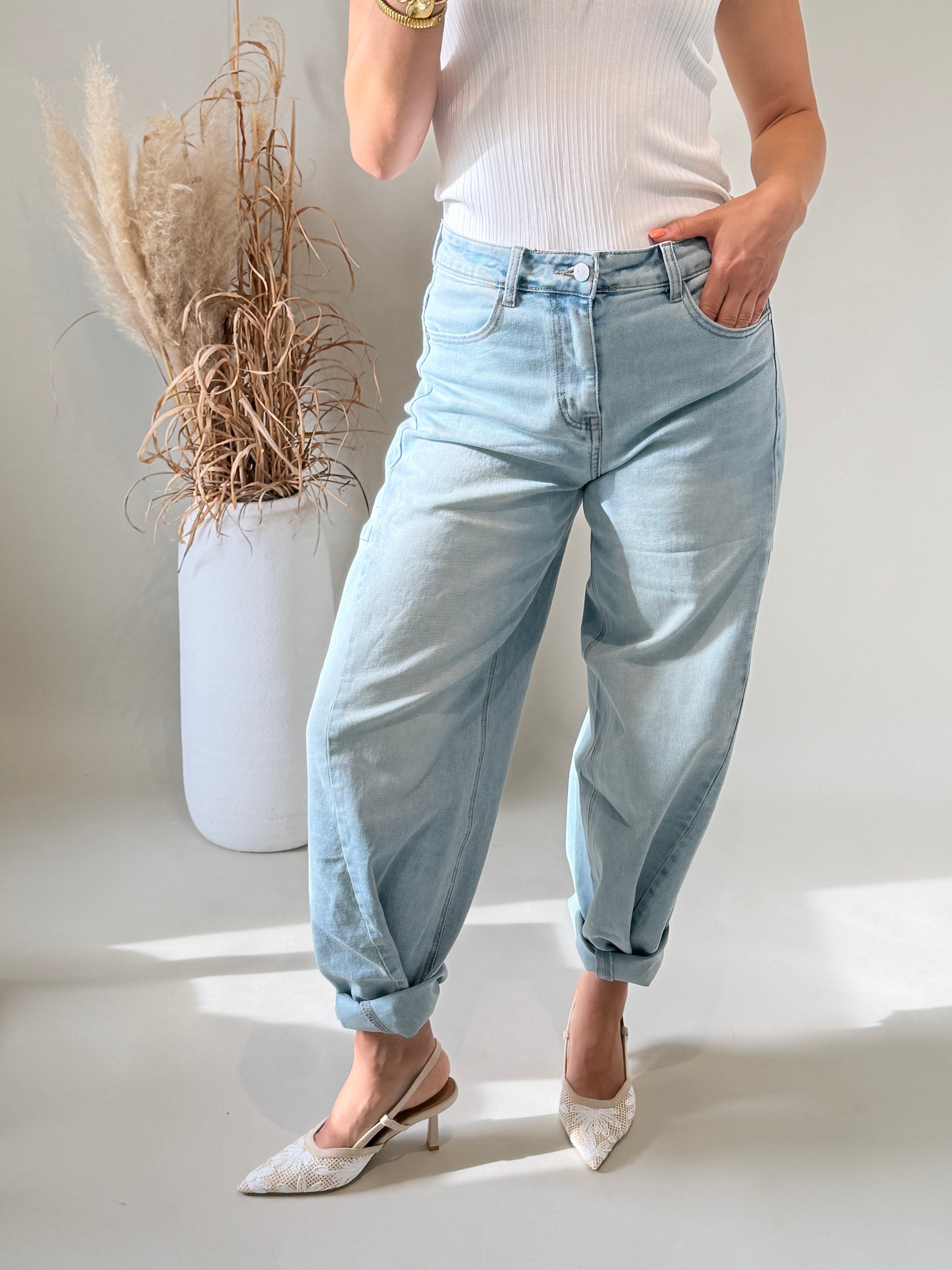 Jeans ( Ballon )  Helle Auswaschung