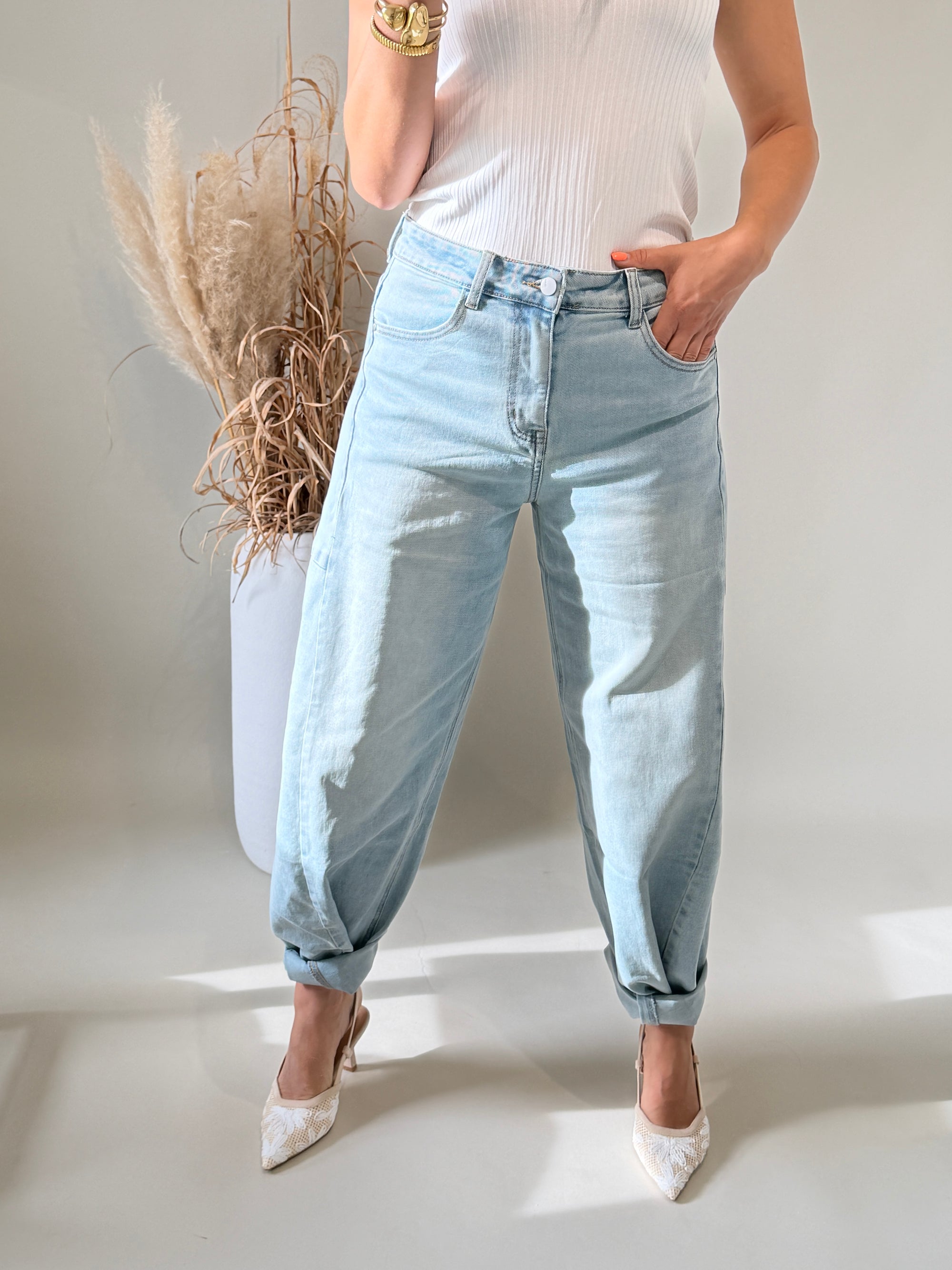 Jeans ( Ballon )  Helle Auswaschung