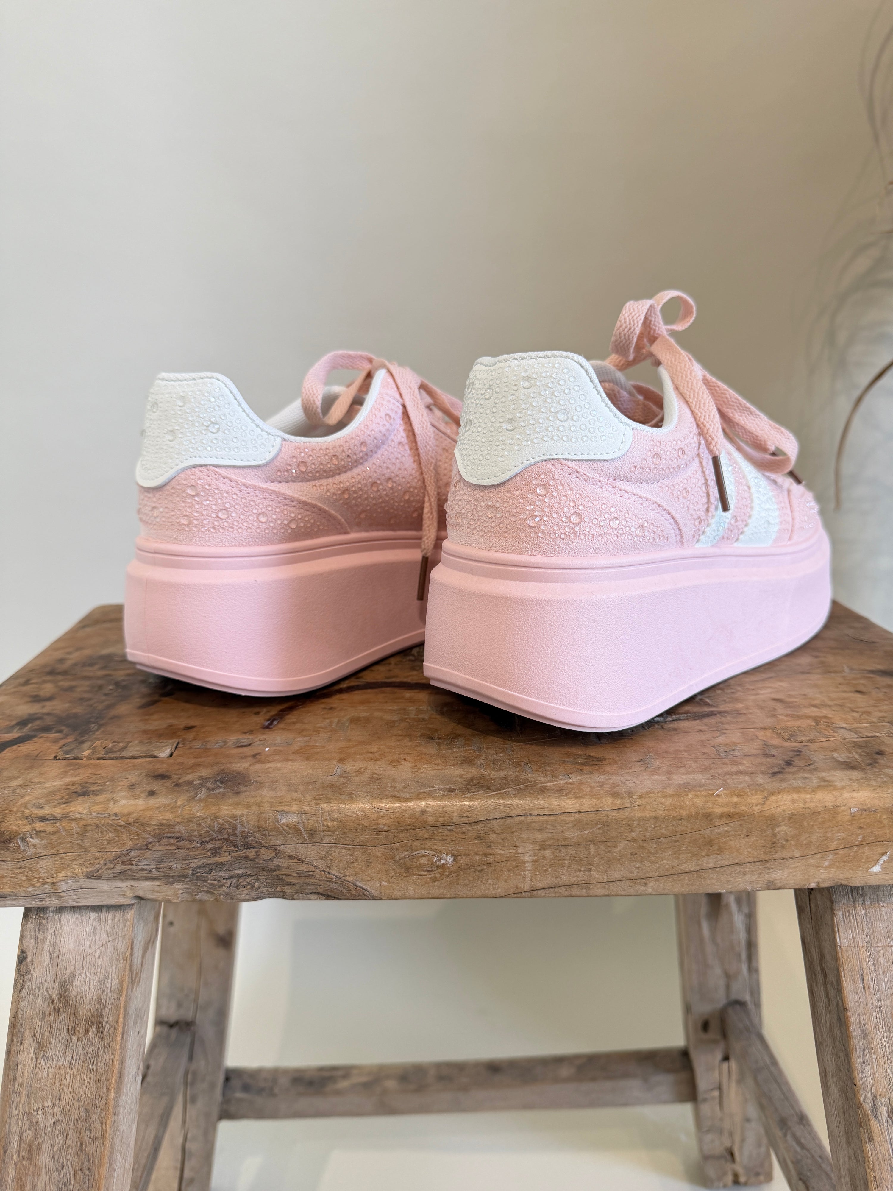 Sneaker in Rosa mit Glitzer