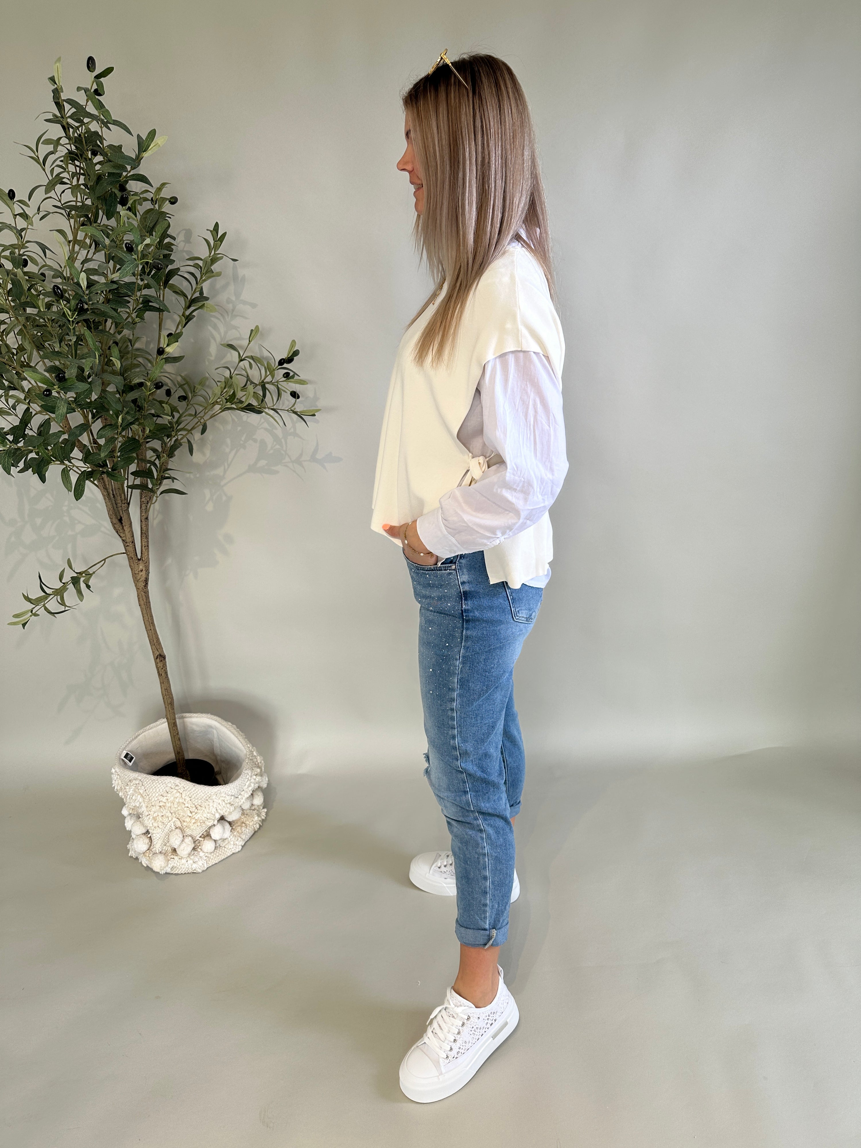 Pullunder in Cremeweiß