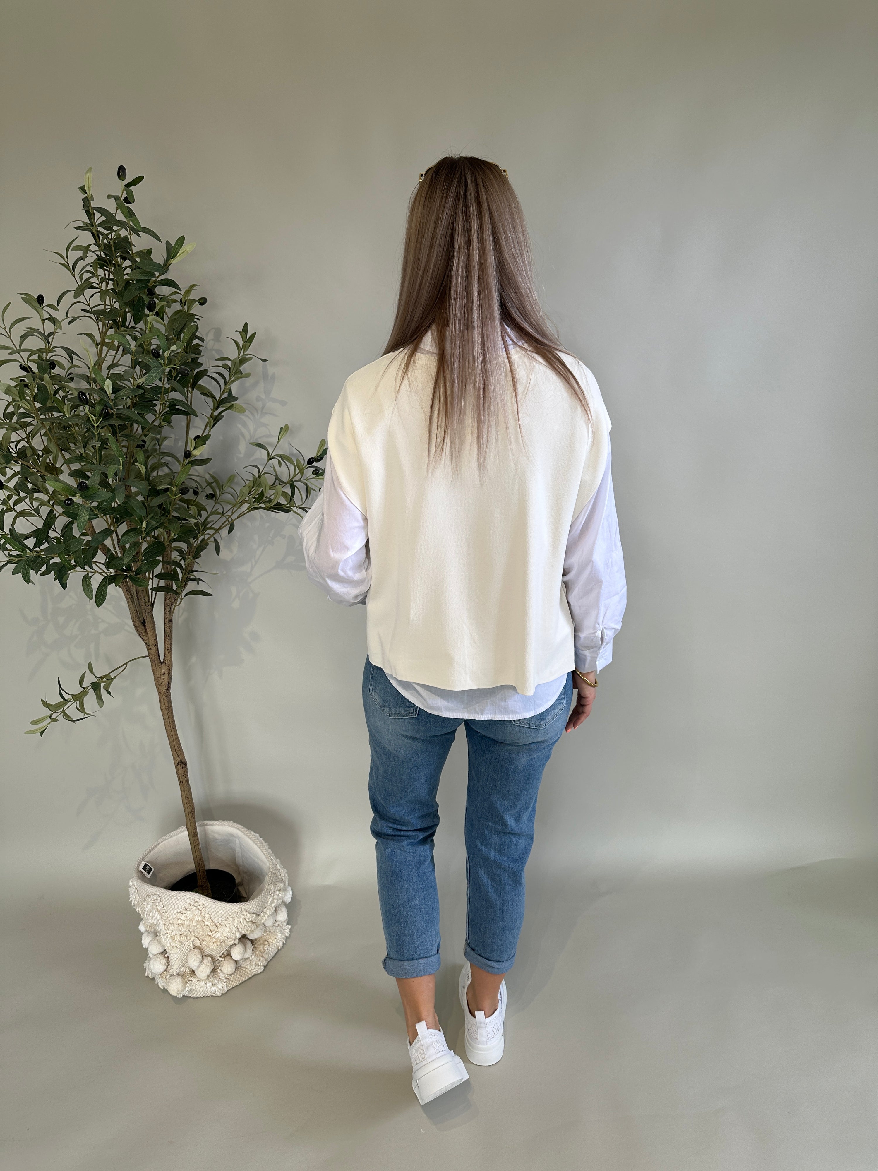 Pullunder in Cremeweiß