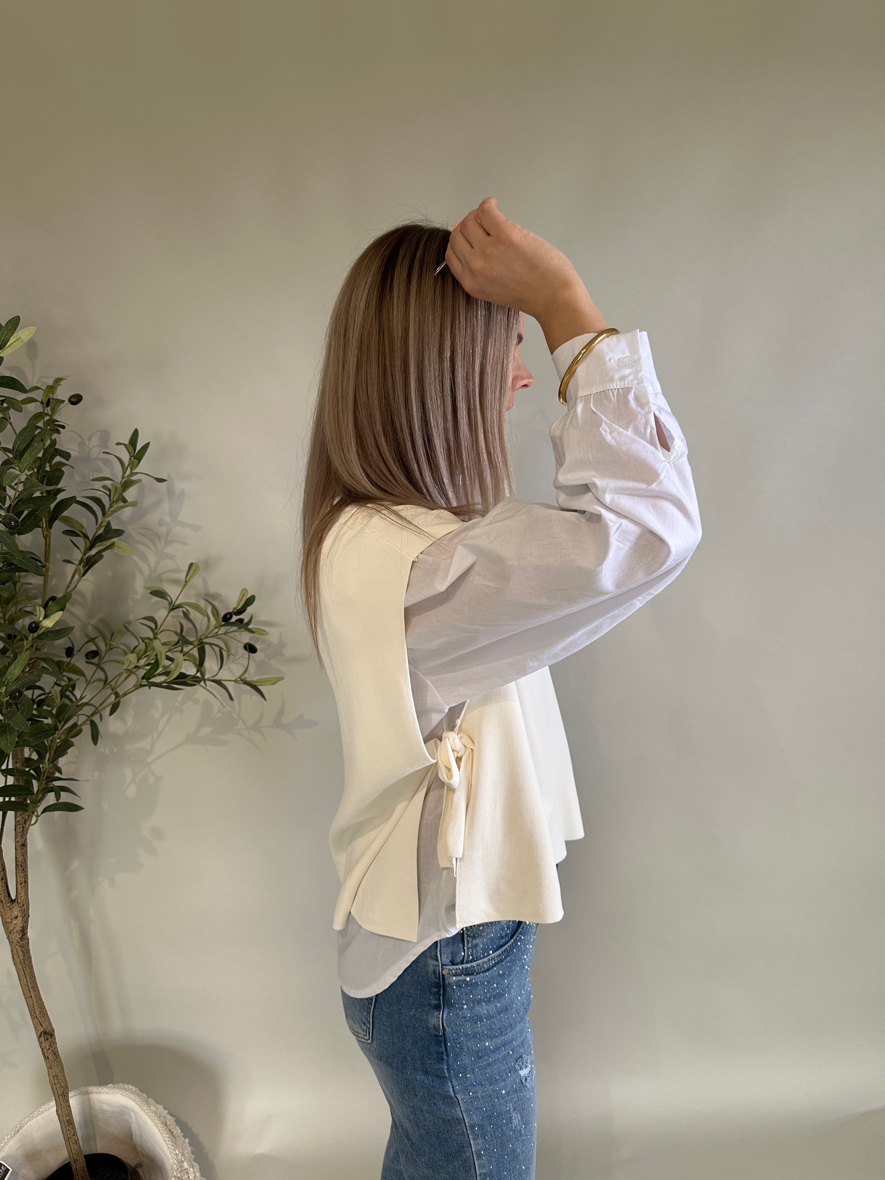 Pullunder in Cremeweiß