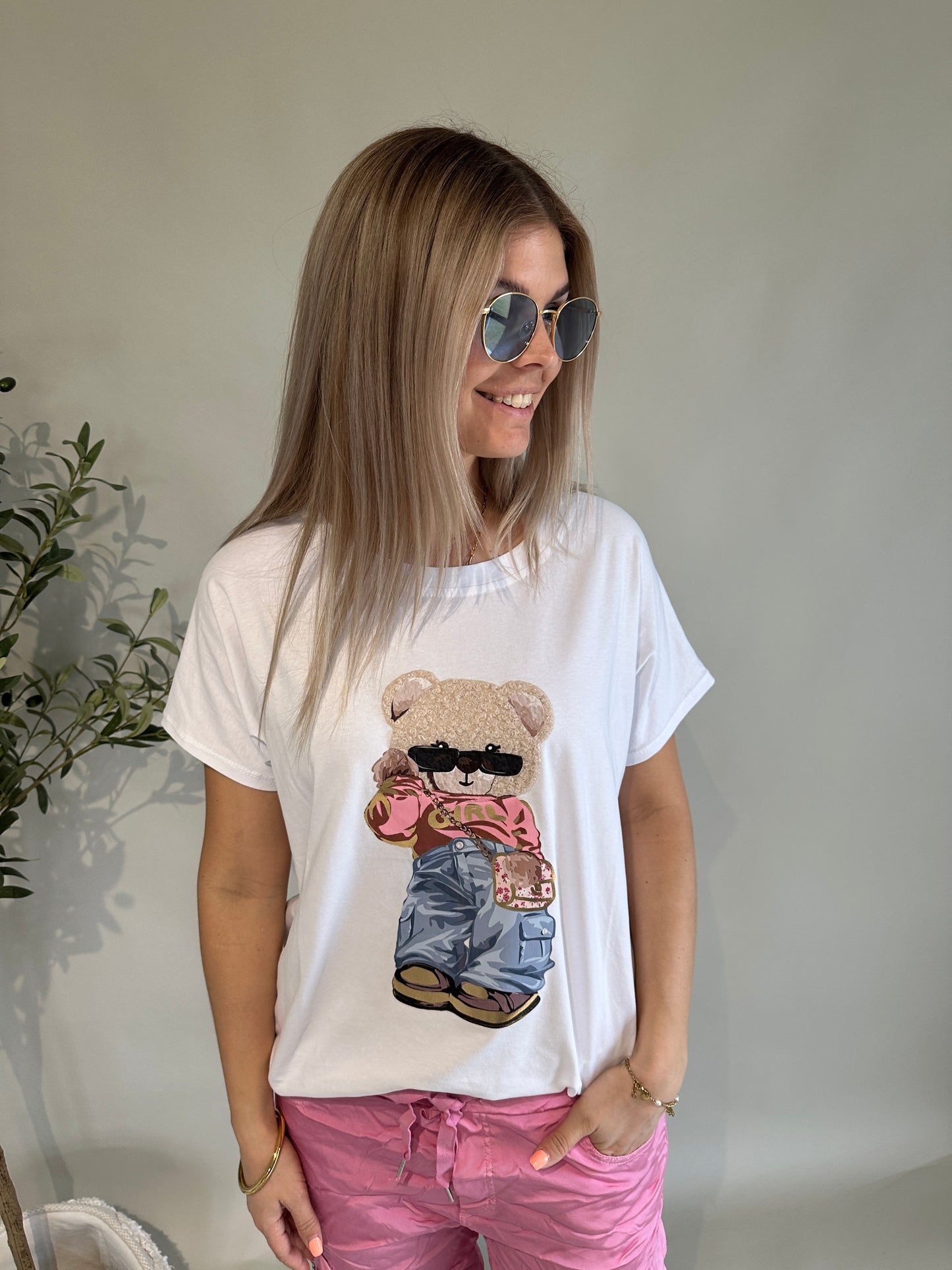 t-shirt mit teddybär