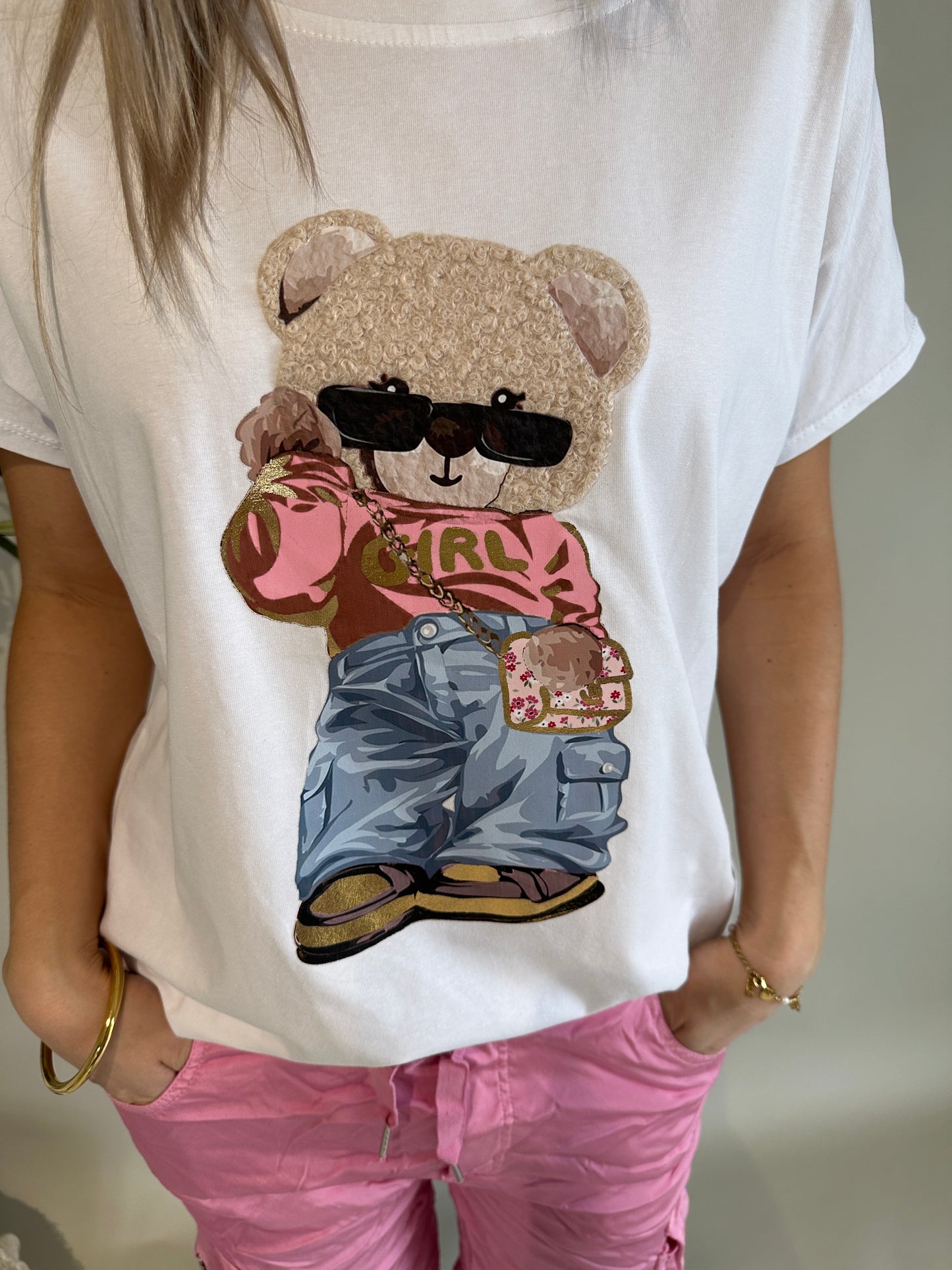 t-shirt mit teddybär