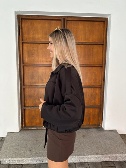 Ballon-Jacke in Dunkelbraun