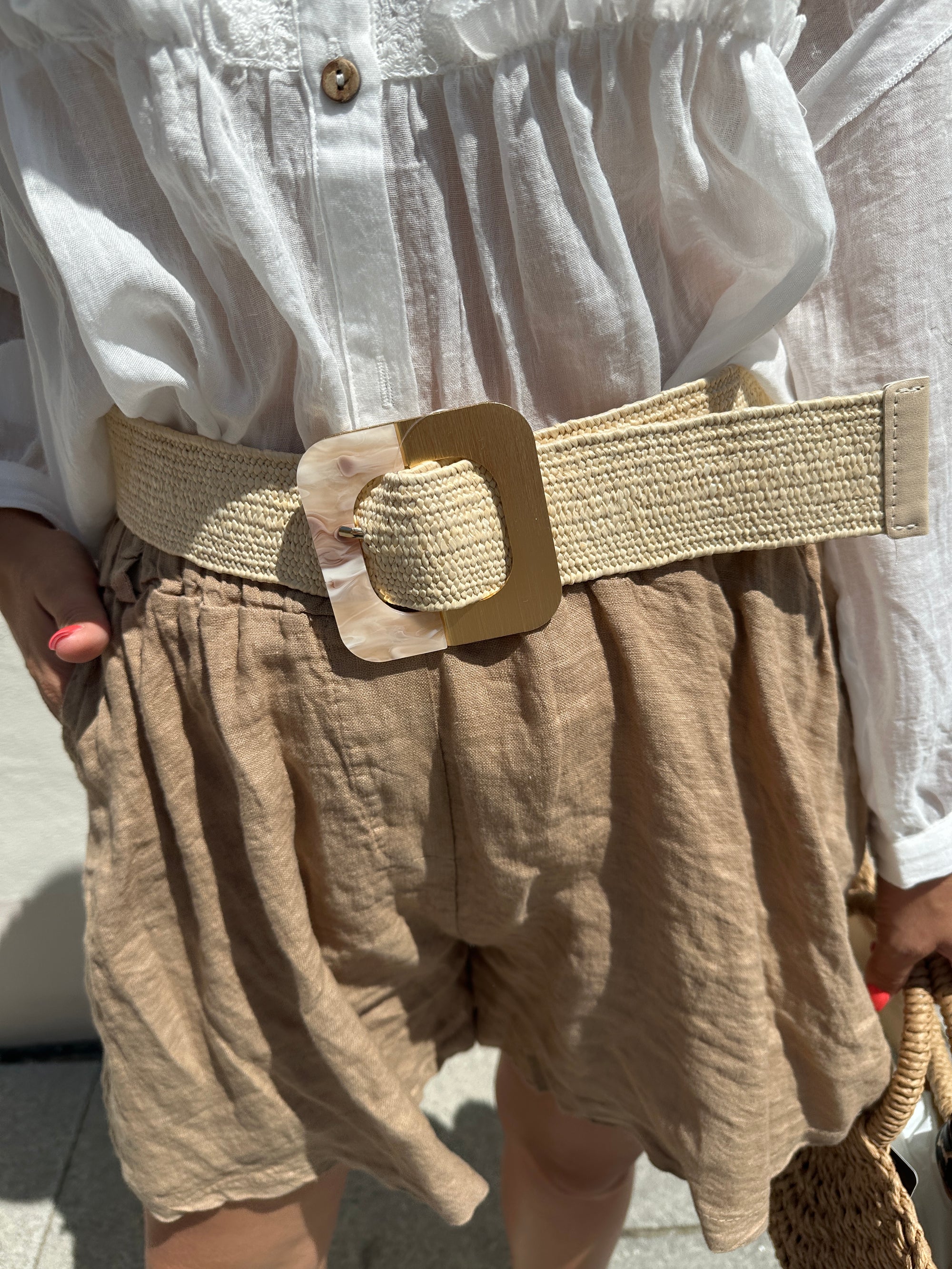 Gürtel in Beige (Gummi)