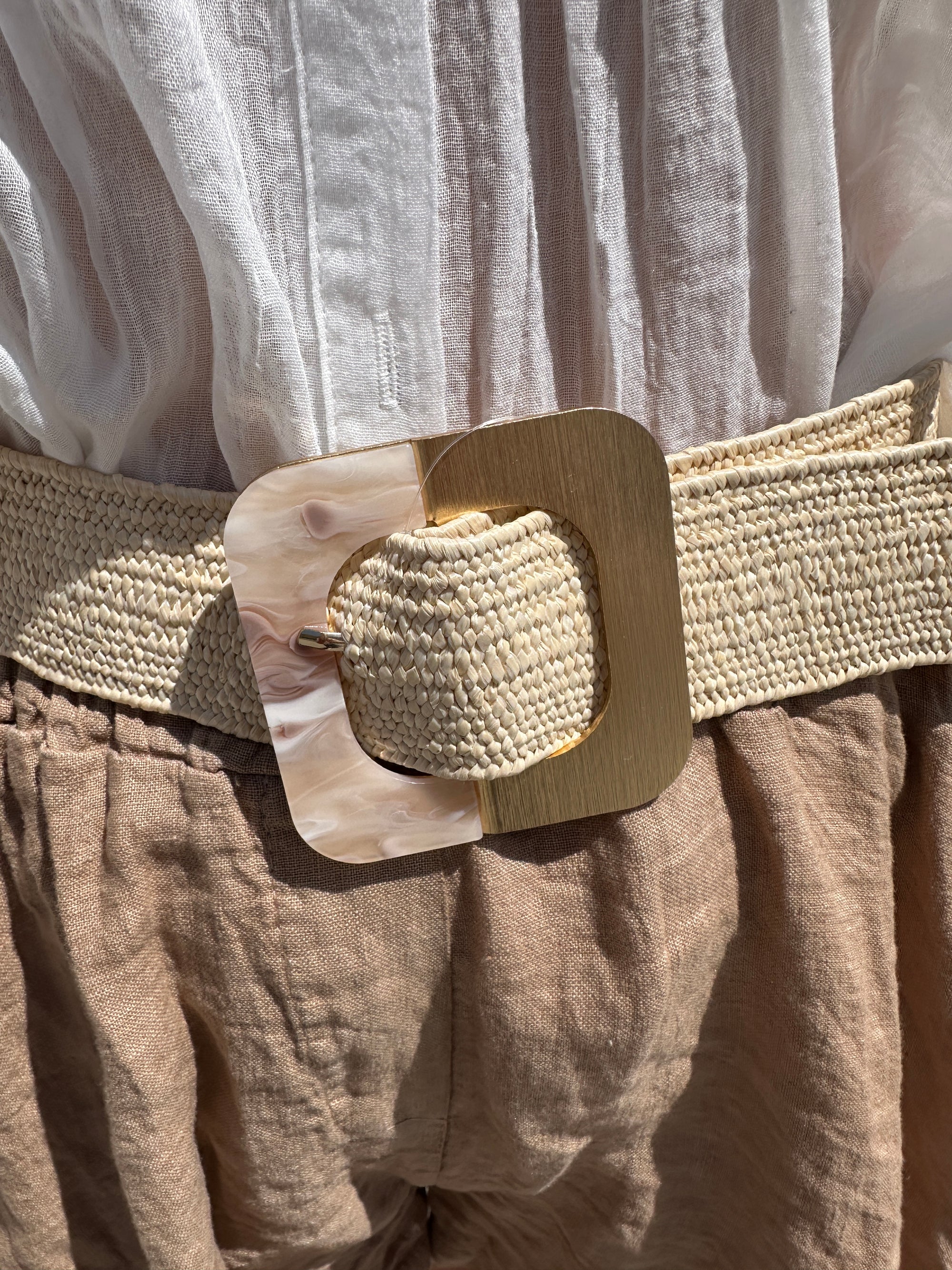 Gürtel in Beige (Gummi)