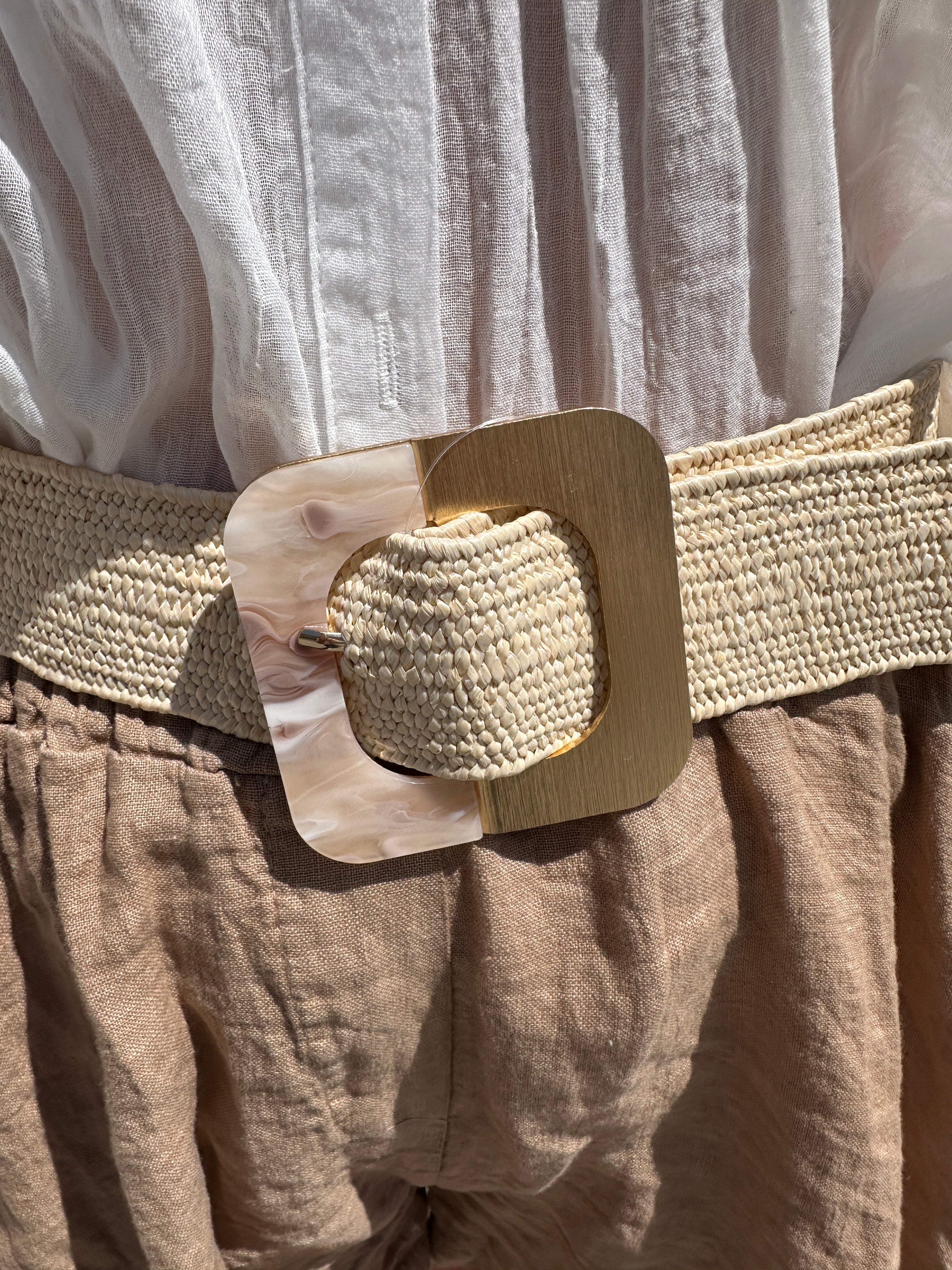 Gürtel in Beige (Gummi)