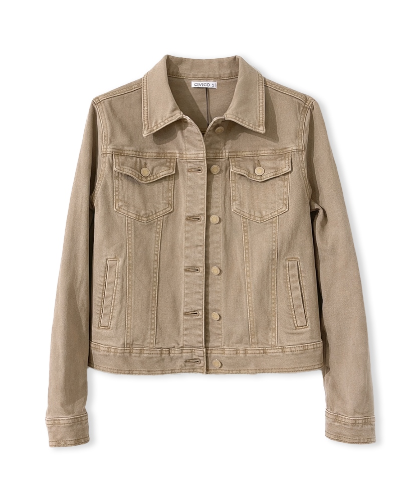 Jeansjacke in Zimt