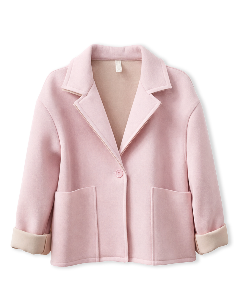 Jacke in Rosa mit großen Taschen vorne