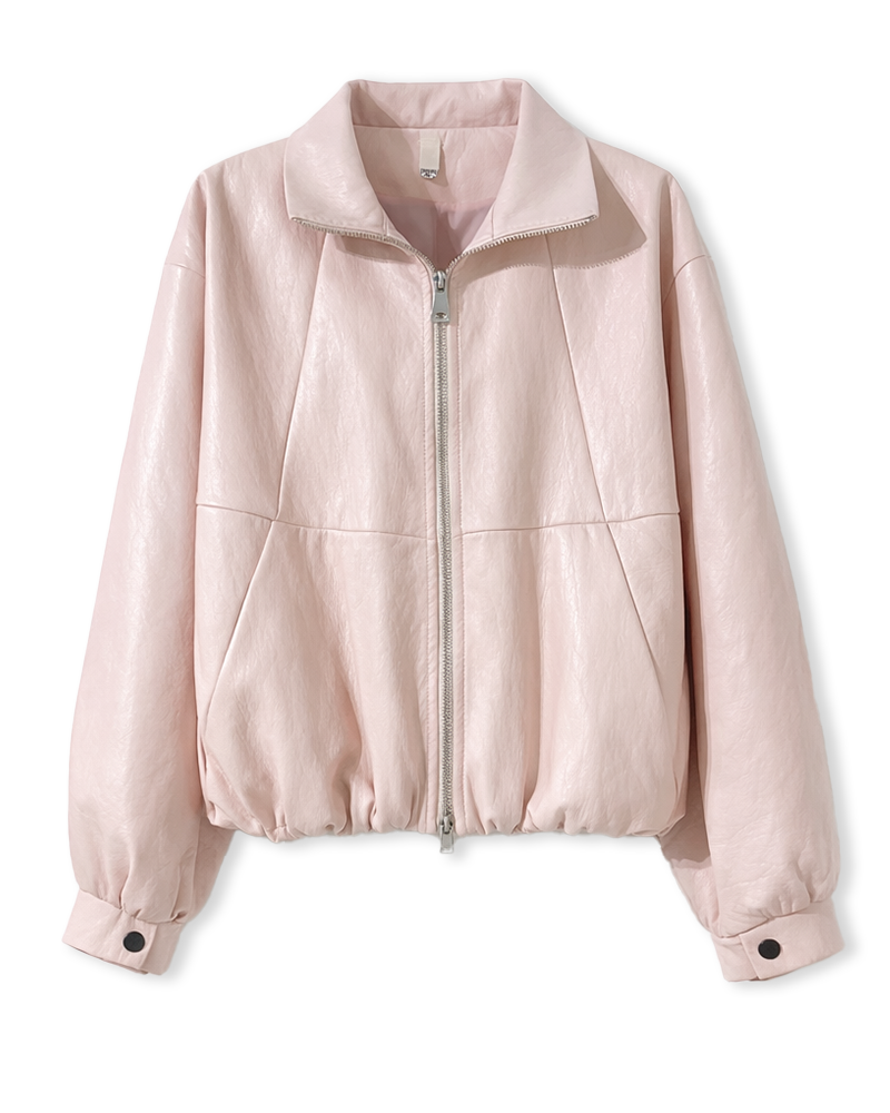 Kunstlederjacke in Rosa