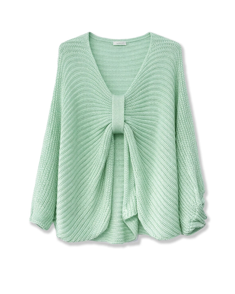 Lochpullover in Mintgrün