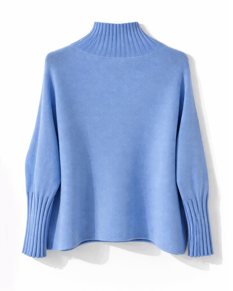 Pullover mit 3/4 Arm in Hellblau