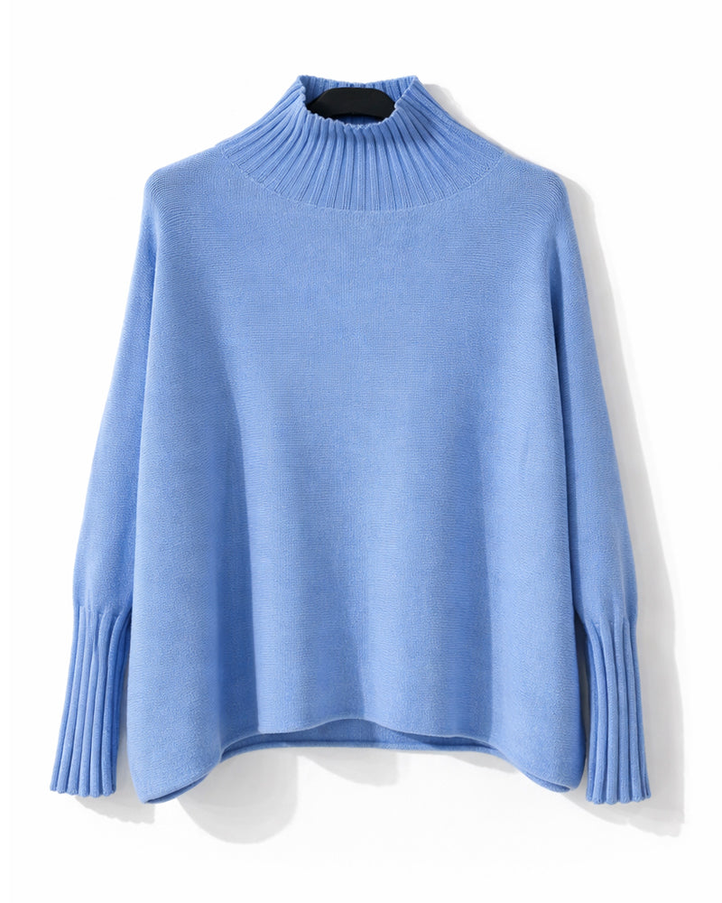 Pullover mit 3/4 Arm in Hellblau
