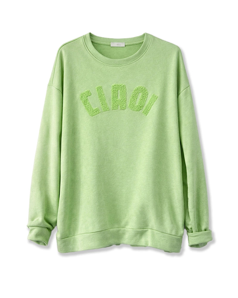 Sweratshirt in Grün mit Aufschrift ( CIAO! )