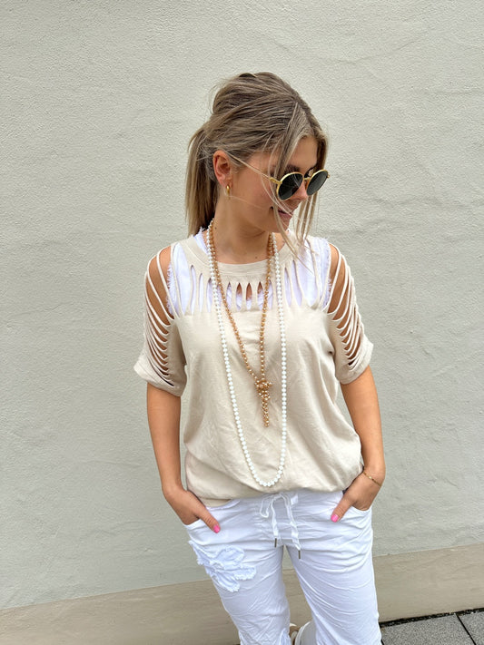 T-Shirt in Beige