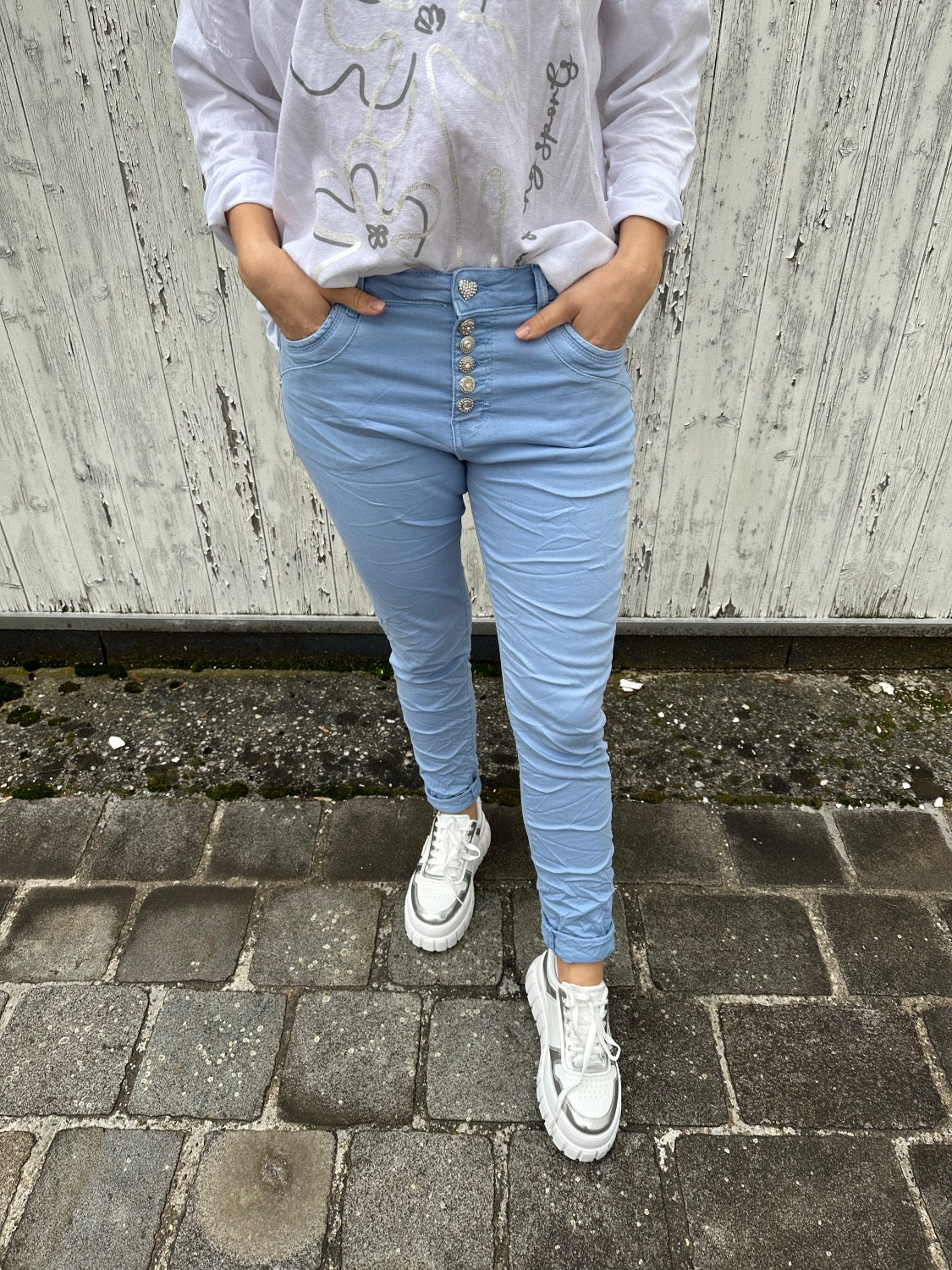 jeans in blau