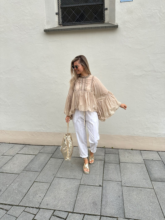 Bluse in Beige